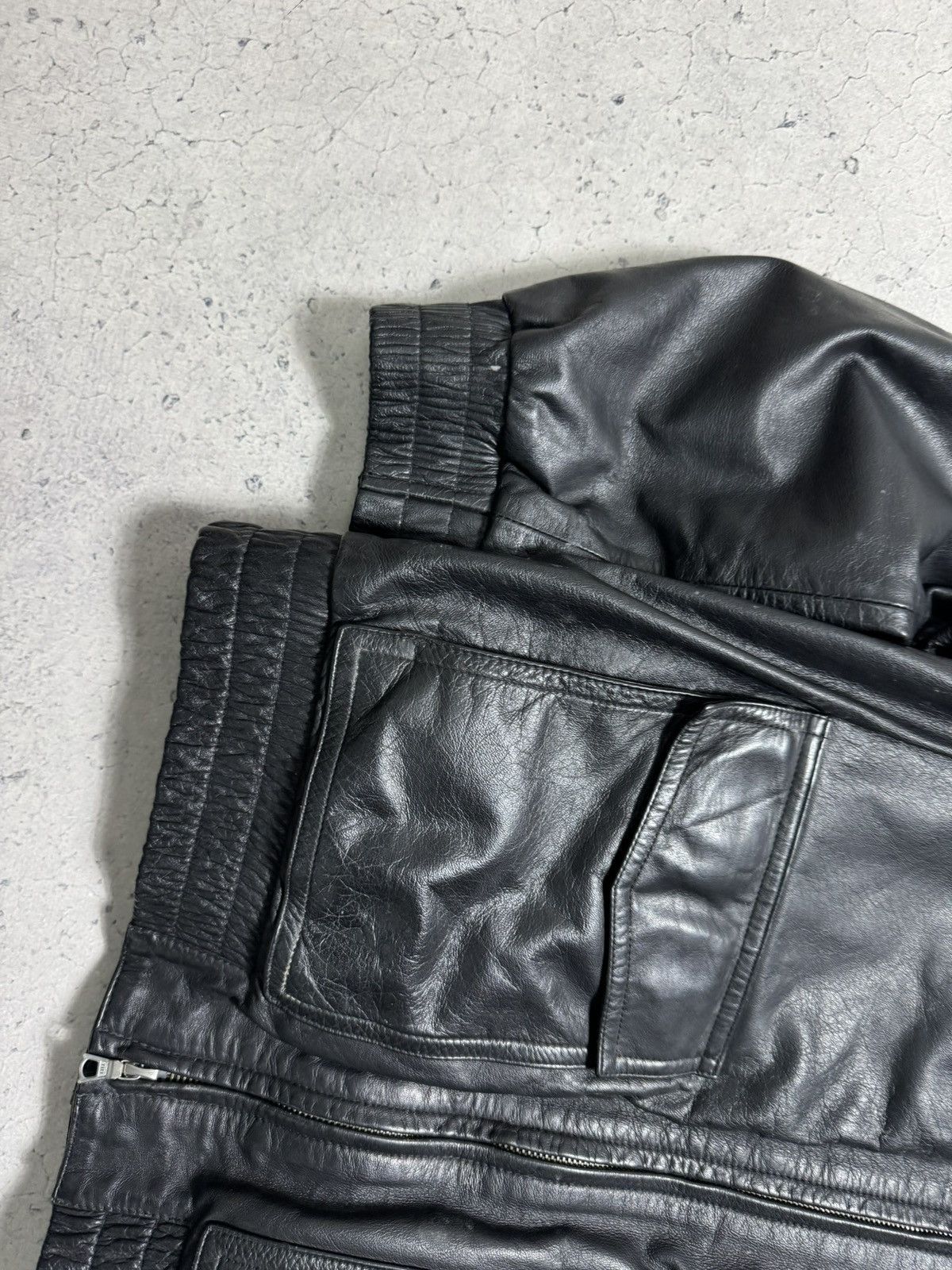 Vintage Hackel & CO/Munster/W 90’s Leather German Army Police Jacket Size US L / EU 52-54 / 3 - 2 Thumbnail