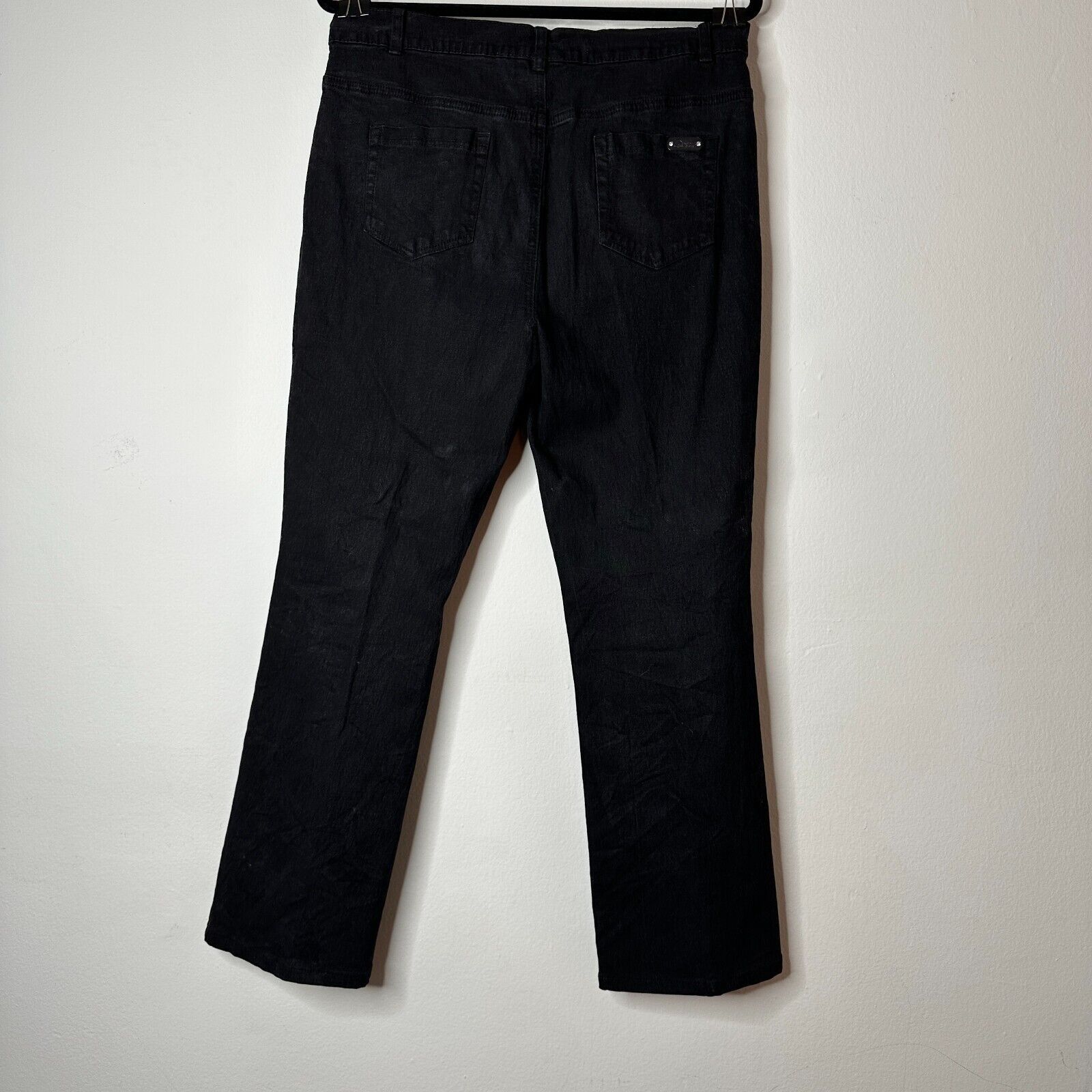Other DG2 Diane Gilman Black Mid-Rise Denim Jeans Straight Leg 10 Size 32" / US 10 / IT 46 - 3 Thumbnail