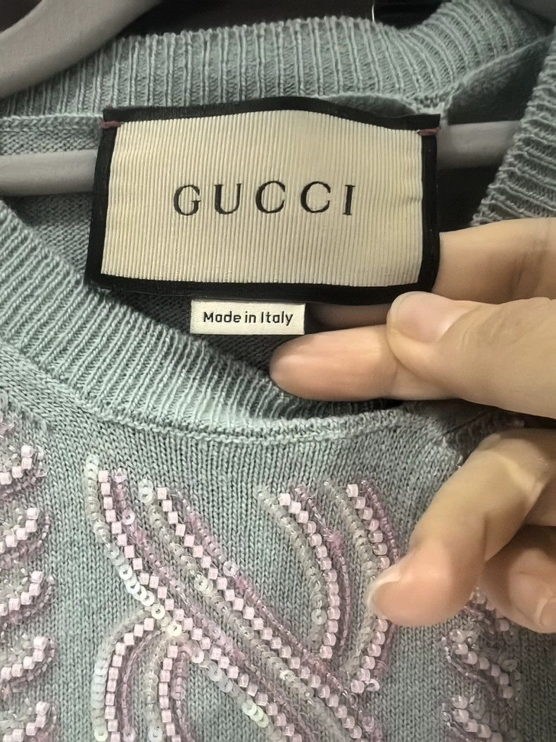 GucciLetter round-neck casual loose long-sleeved knitwear