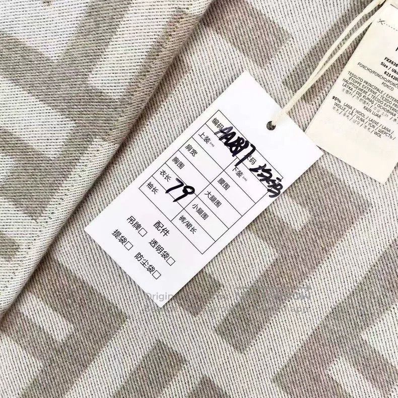 Fendi Fendi Monogram Printed Wool Shawl Size ONE SIZE - 6 Thumbnail