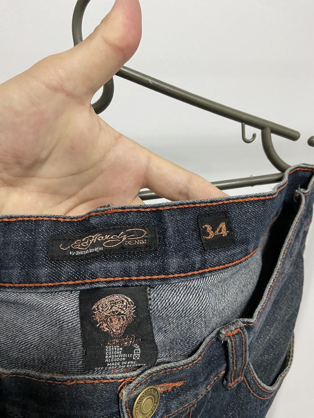 Ed Hardy × Vintage Ed Hardy shorts Vintage pocket skull 💀 roses 🌹 logo Size US 32 / EU 48 - 7 Thumbnail