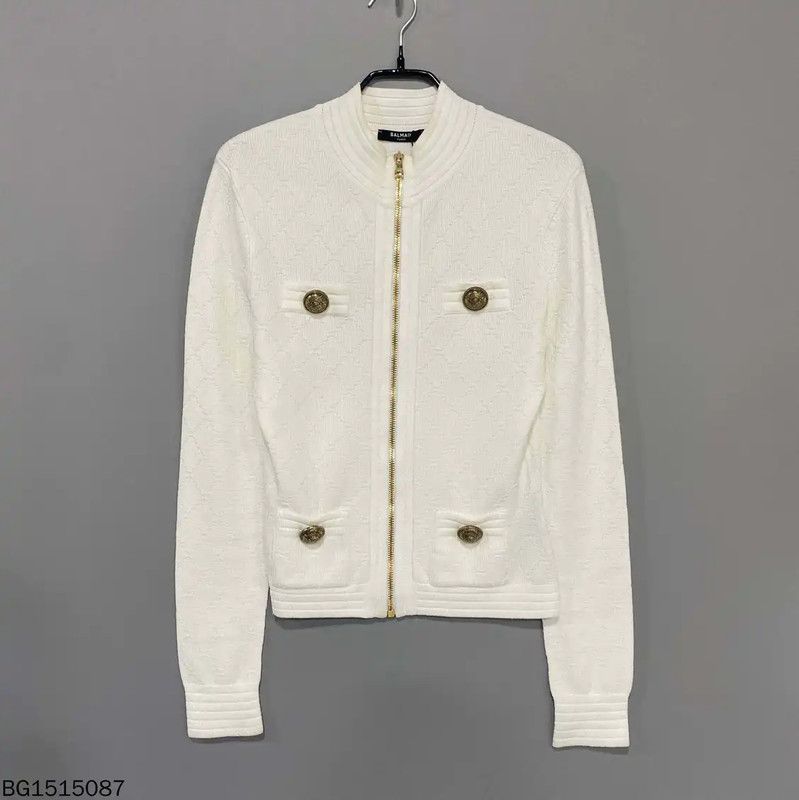 Balmain Balmain Off-White Knit Pullover for Women 0089 Size ONE SIZE - 1 Thumbnail