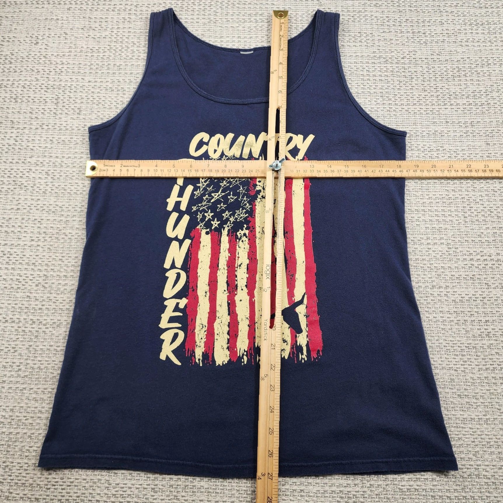 Vintage Country Thunder Shirt Mens Large Shirt T-Shirt Navy Blue 2022 Festival Music USA Patriotic Concert Tank Top Graphic Print Size US M / EU 48-50 / 2 - 5 Thumbnail