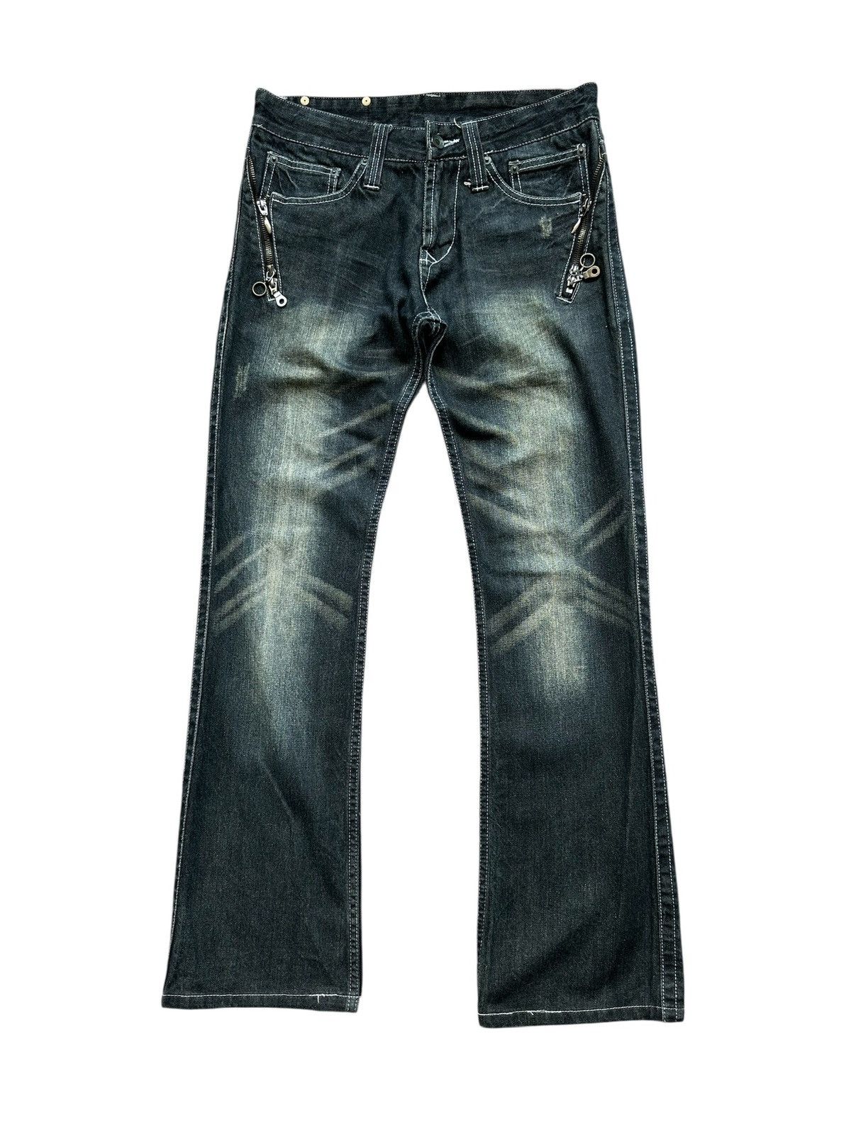 semanticdesign Early 00's Semanticdesign - J-rock whiskered jeans Size US 30 / EU 46 - 1 Thumbnail