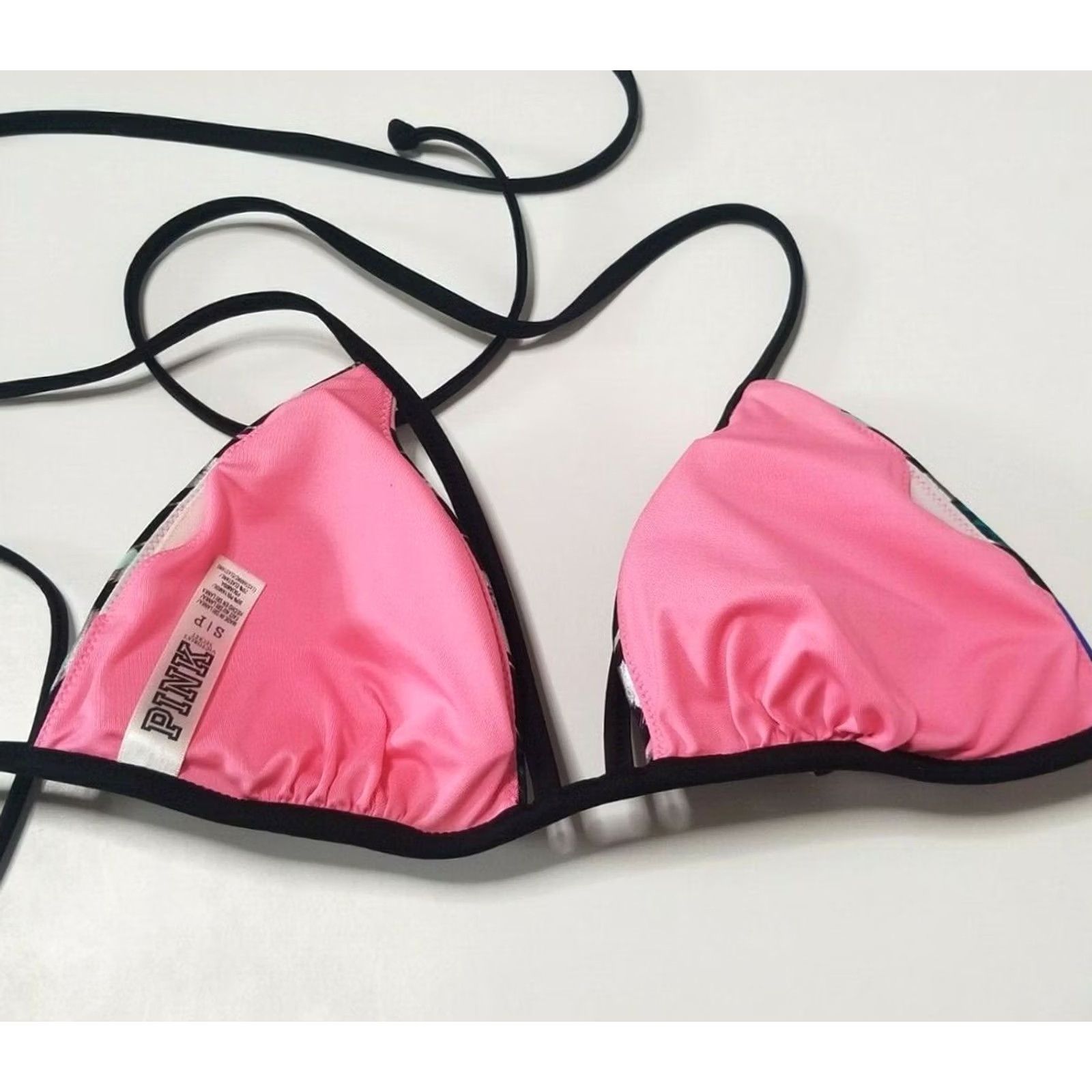 Victoria's Secret Victoria's Secret PINK Bikini Top Triangle Halter S Multicolor Size S / US 4 / IT 40 - 3 Thumbnail