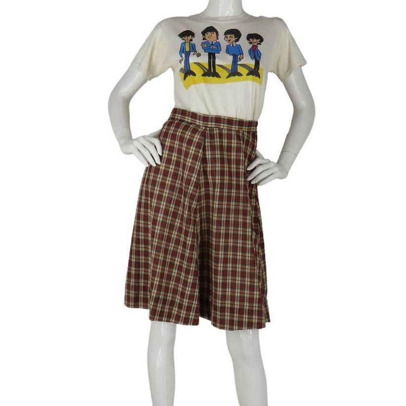 Vintage 80s Vintage Grunge Preppy Schoolgirl High Waist Punk Skirt Size 26" / US 2 / IT 38 - 1 Thumbnail