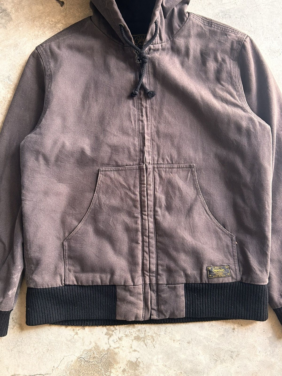 California Republic Bomber Hoodie Brown Jacket Size US M / EU 48-50 / 2 - 4 Thumbnail