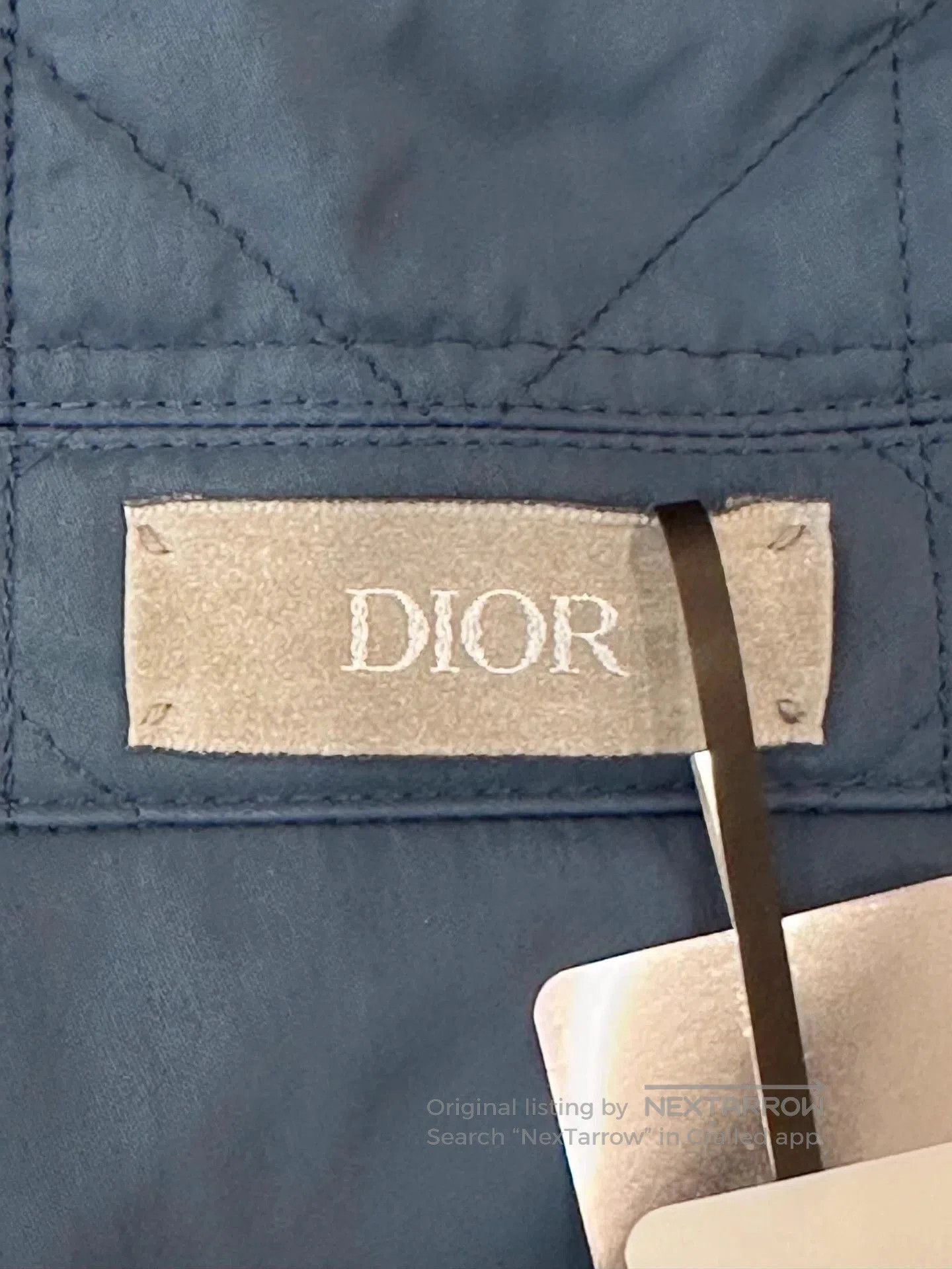 Dior Blue Quilted Button-Up Shirt. Size US M / EU 48-50 / 2 - 5 Thumbnail