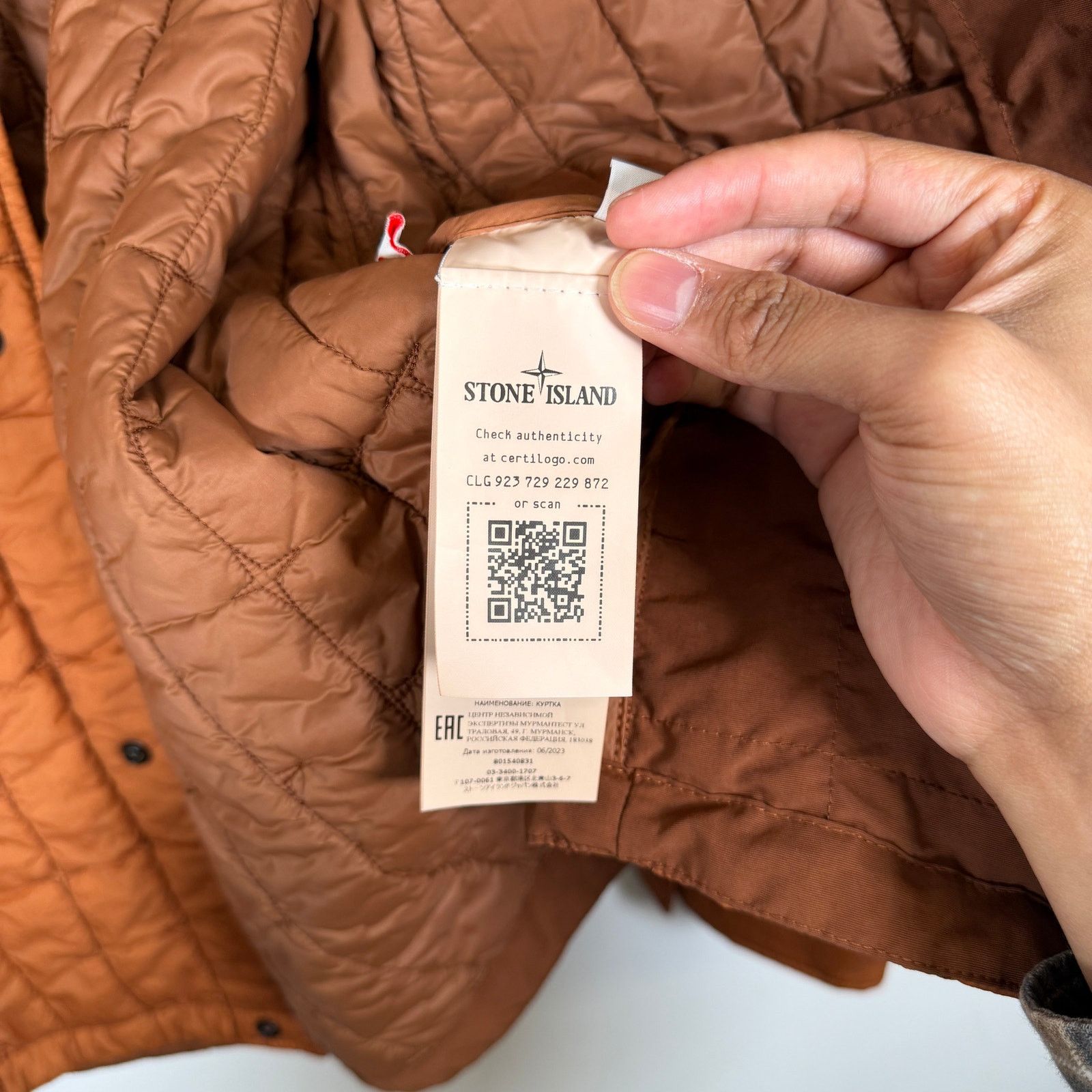 Stone Island Stone Island Burnt Orange Quilted Nylon Stella Jacket Size L Size US L / EU 52-54 / 3 - 6 Thumbnail