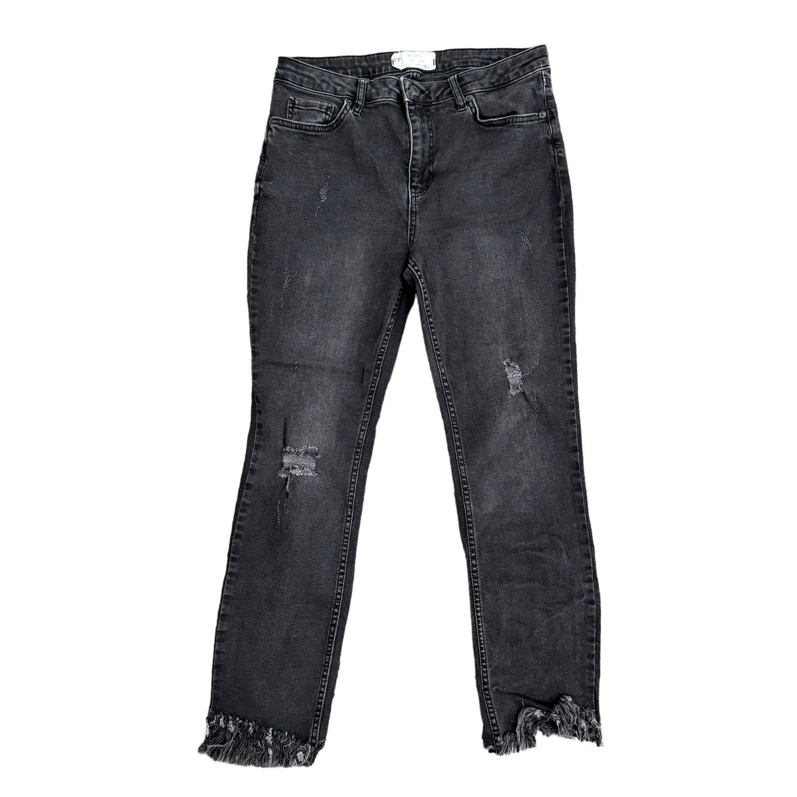 Free People Great Heights Frayed Skinny Jeans, Size 30