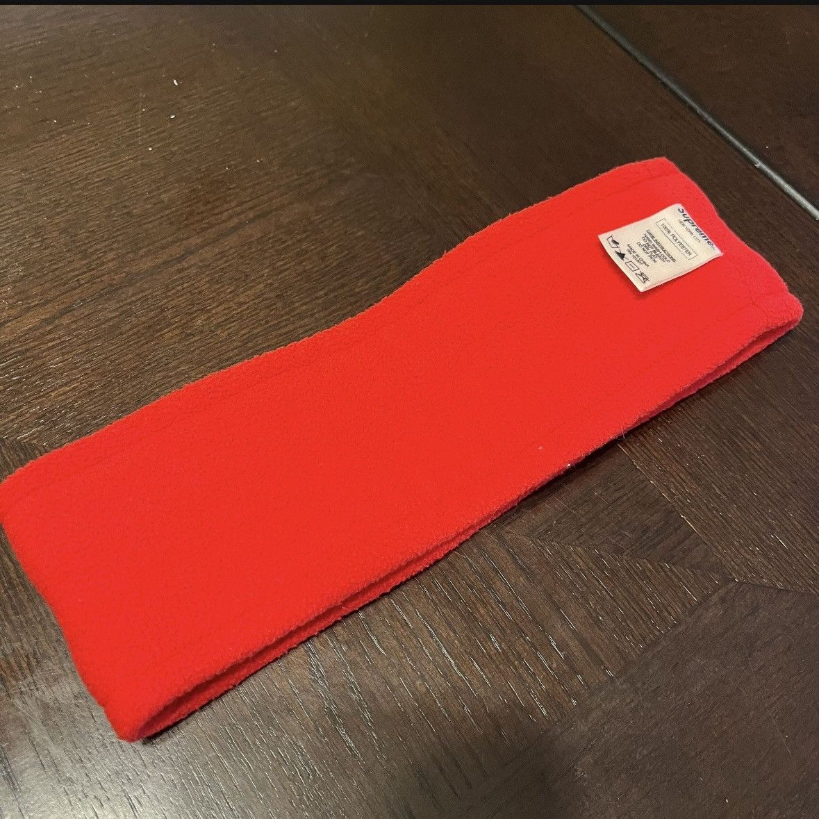 Supreme Supreme - Fleece Headband (FW16) - Black / Red - Used Size ONE SIZE - 4 Thumbnail