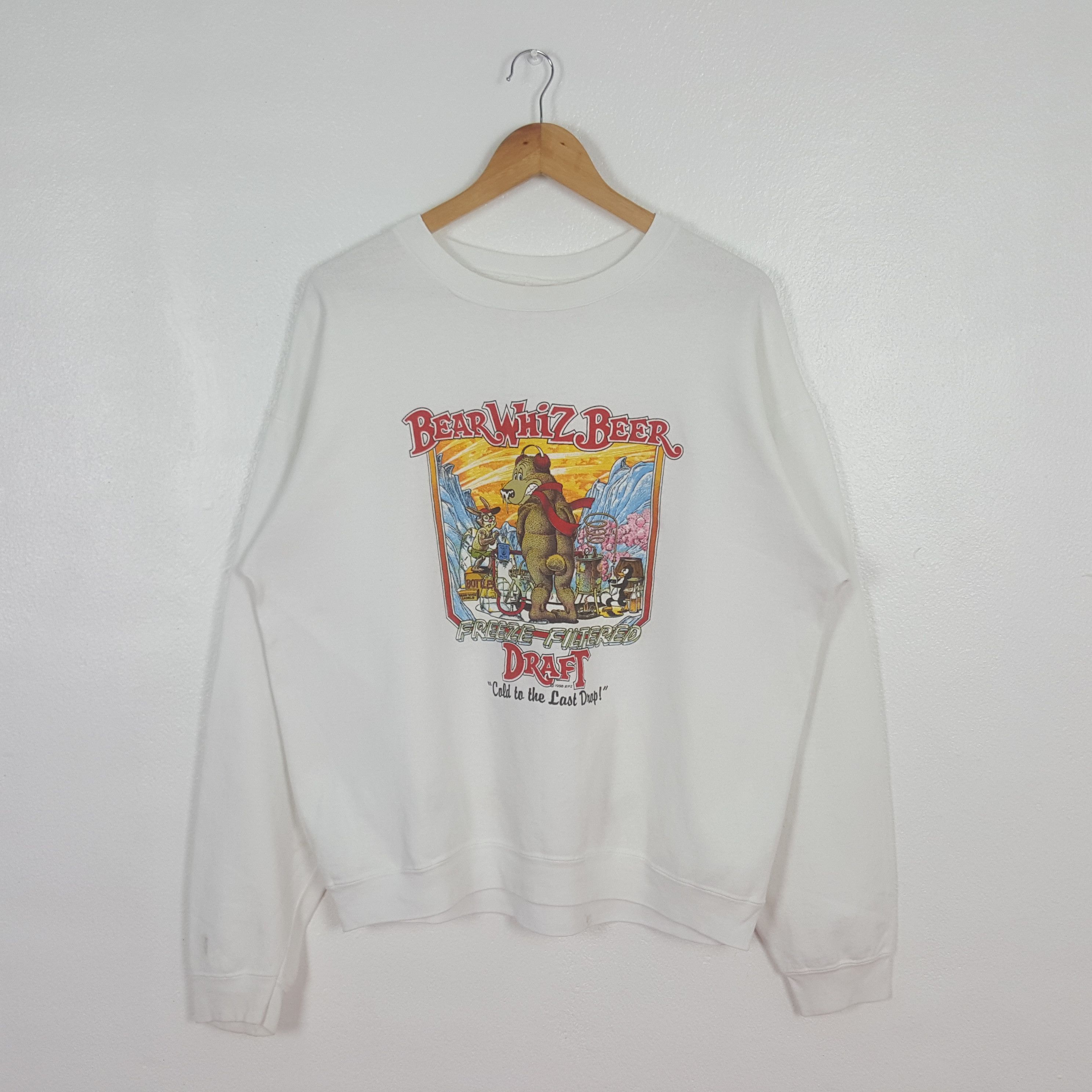 Vintage Vintage 90's Bear Whiz Bear Sweatshirt C306N7 Size US L / EU 52-54 / 3 - 1 Thumbnail