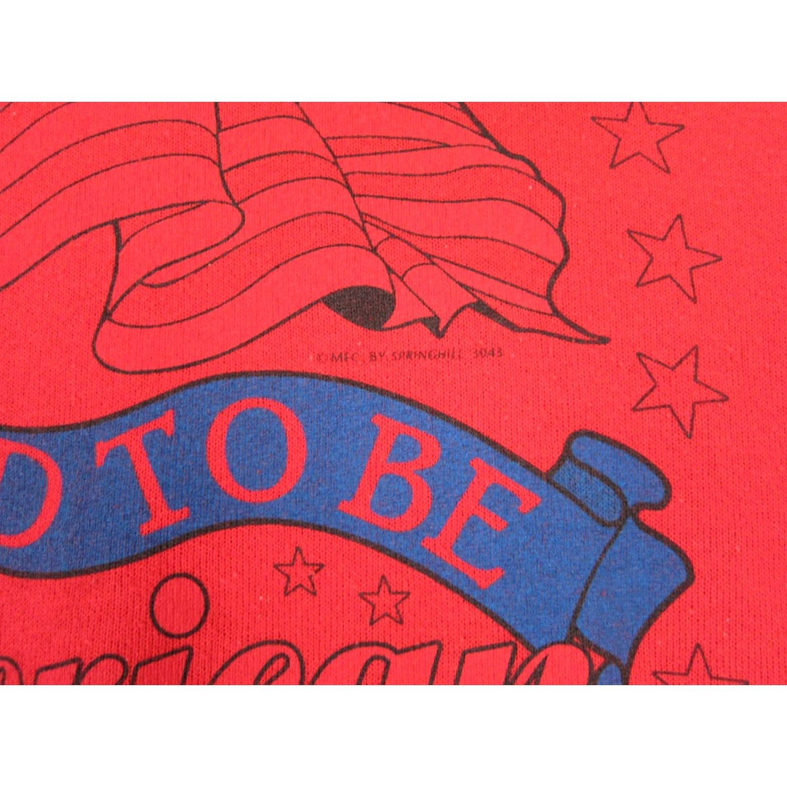 Tultex VINTAGE Tultex Sweatshirt Adult XL Red Proud to be American Mens 80s Size US XL / EU 56 / 4 - 3 Thumbnail