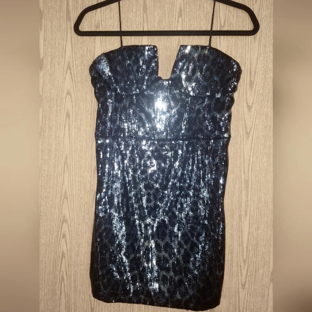 Zara ZARA TULLE KNIT DRESS WITH SEQUINS | Grailed