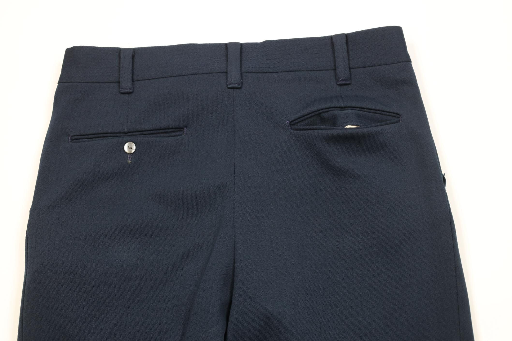 Vintage Vintage 70s Streetwear Flared Wide Leg Chino Pants Blue USA Size US 34 / EU 50 - 12 Thumbnail
