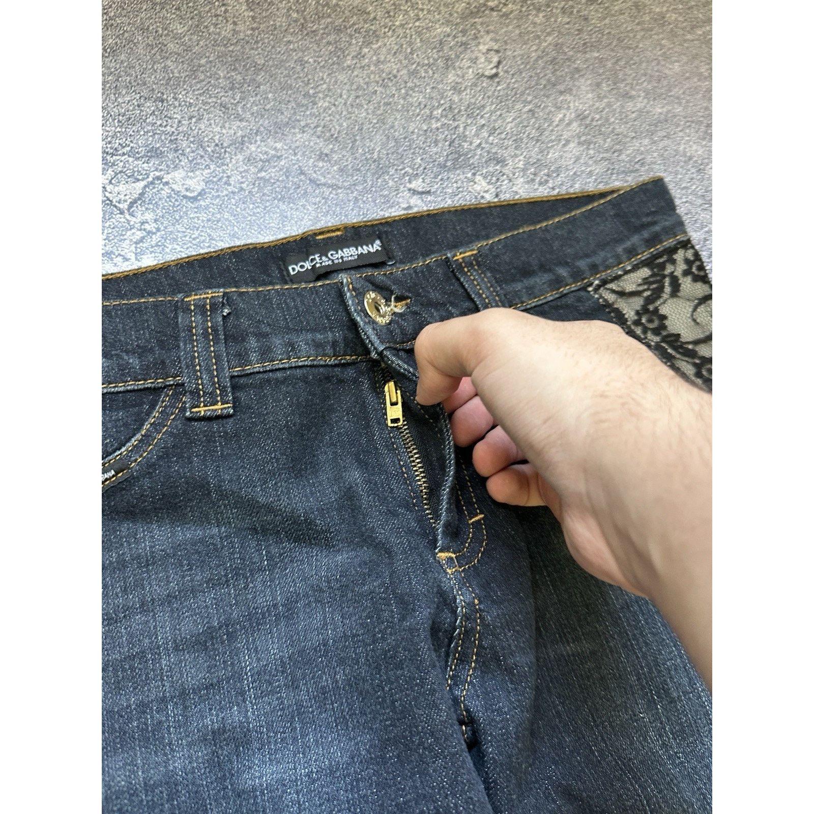Dolce & Gabbana Dolce & Gabbana Don’t Touch My Bum Women’s Denim Pants Y2k Size 32" / US 10 / IT 46 - 9 Thumbnail