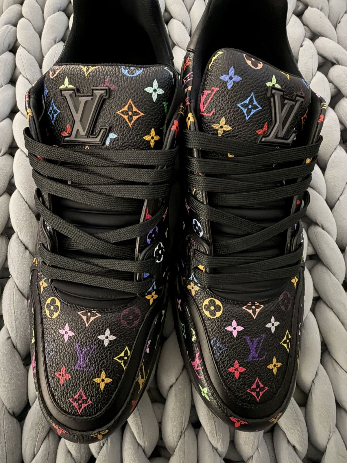Louis Vuitton × Takashi Murakami Louis Vuitton LV x Murakami Black Multicolore Trainer Size US 11 / EU 44 - 11 Thumbnail