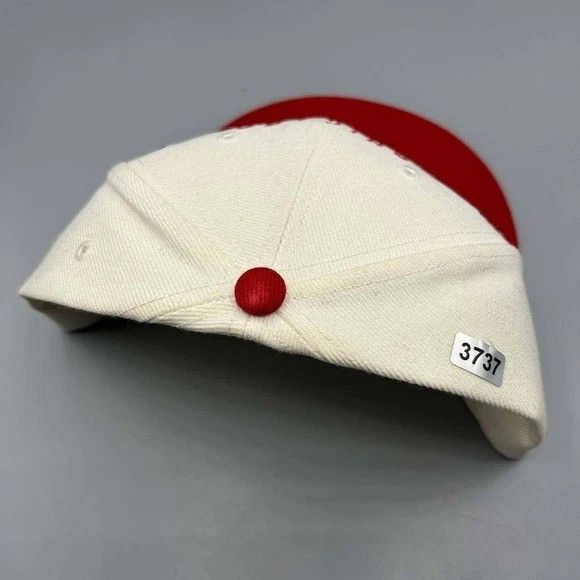 Mitchell & Ness Chicago Bulls Hat Men White Red Embroidered Snap Back Cap Size ONE SIZE - 8 Thumbnail