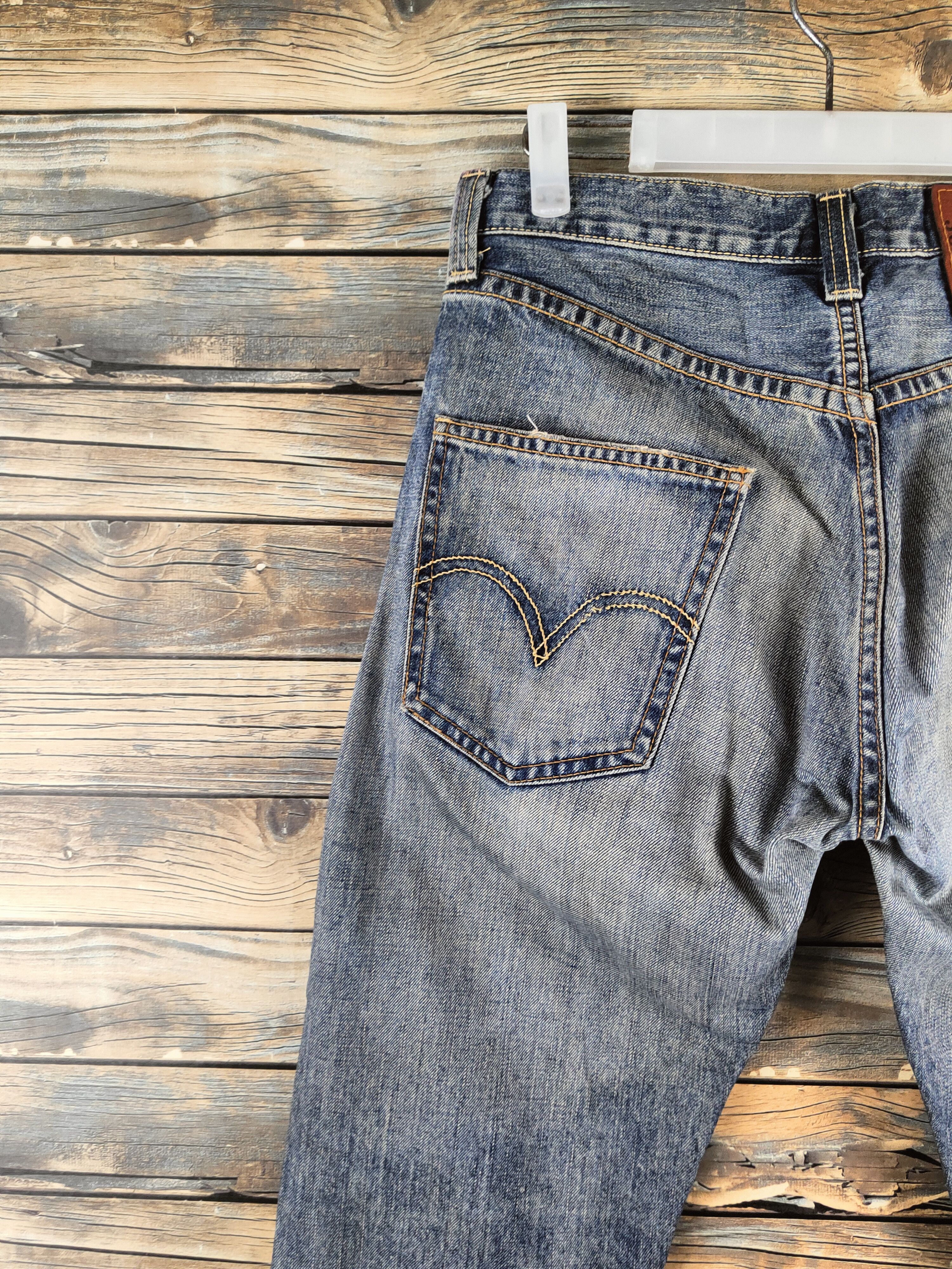 Levi's 507 Levi's Blue Distressed Ripped denim Jeans #S2813 Size US 30 / EU 46 - 9 Thumbnail
