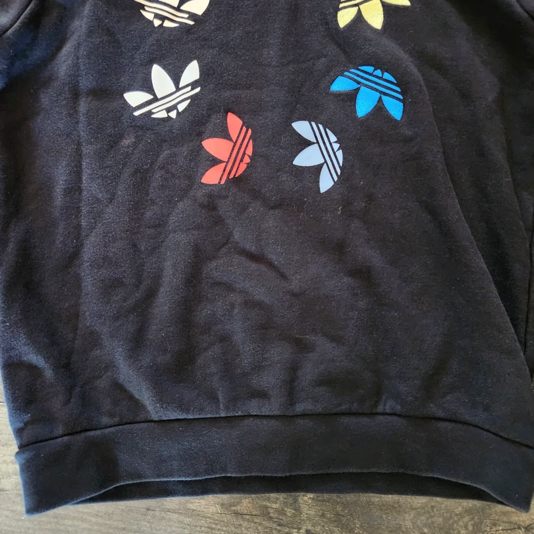 Adidas Adidas Hoodie Mens Medium Leaf Logo Colorful Embroidered Black Size US M / EU 48-50 / 2 - 2 Thumbnail