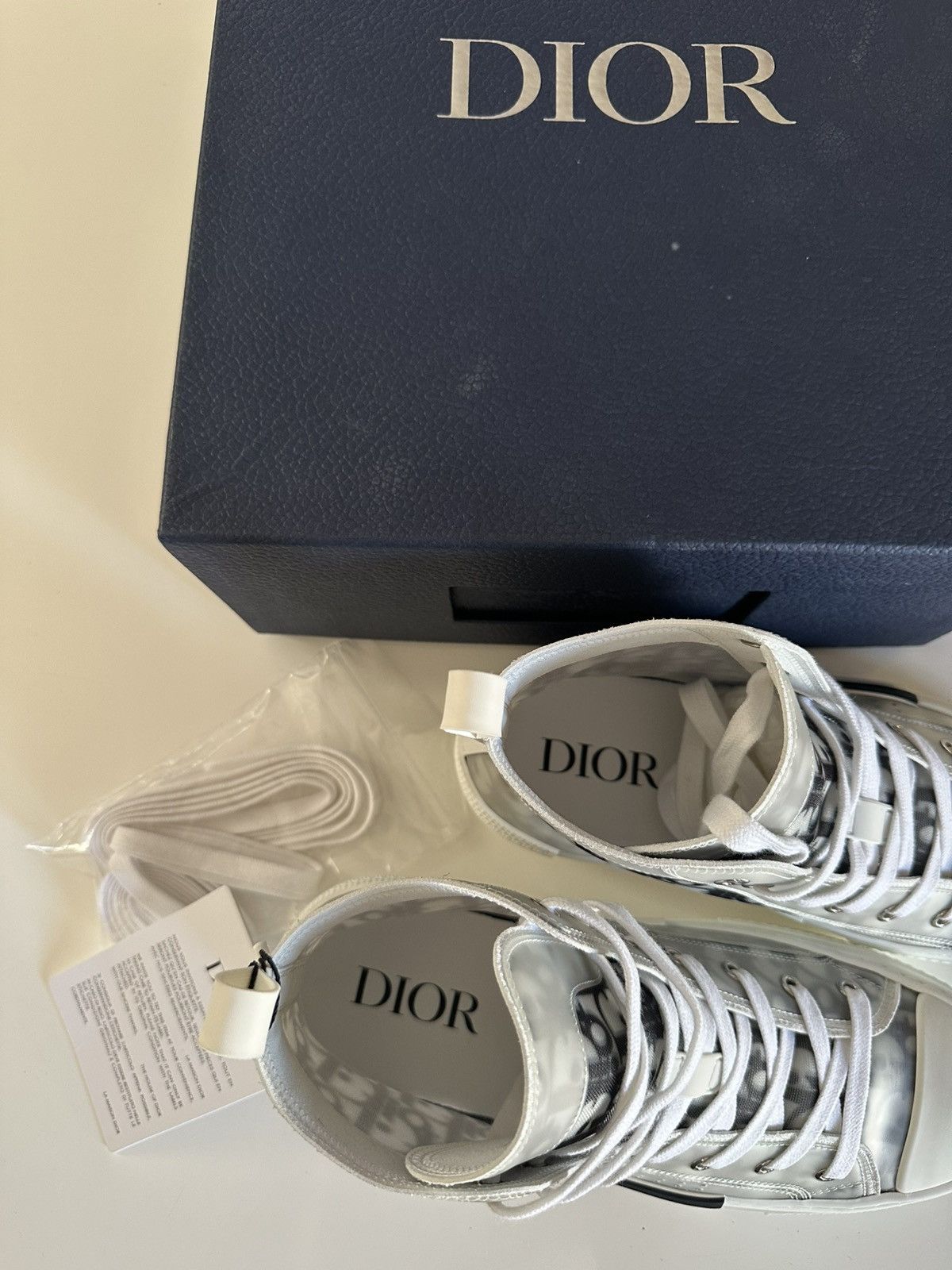 Dior Dior B23 High Top Logo Oplique Black/White Size US 7 / EU 40 - 6 Thumbnail
