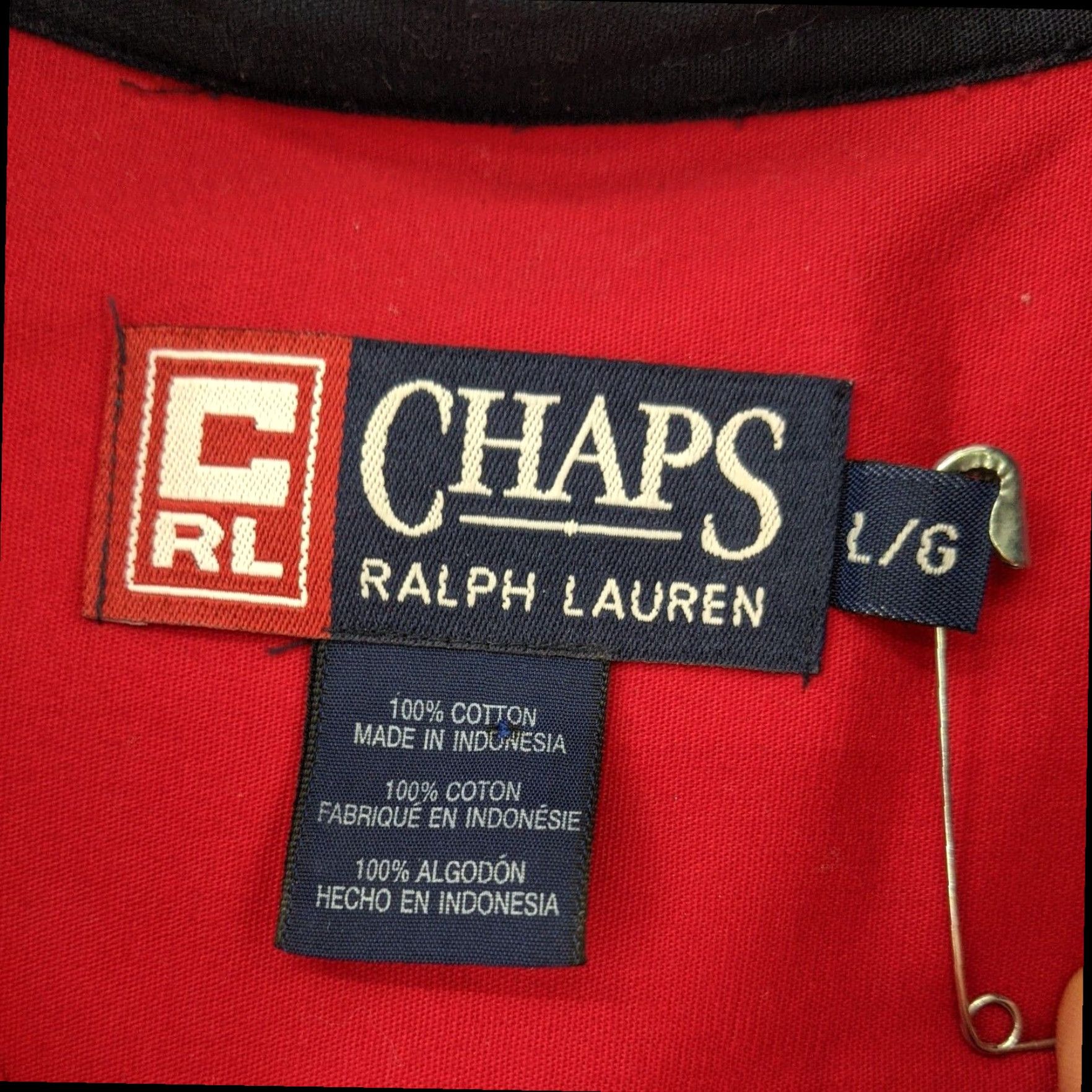 Chaps Ralph Lauren Mens Large Red Cotton Shirt Size US L / EU 52-54 / 3 - 7 Thumbnail