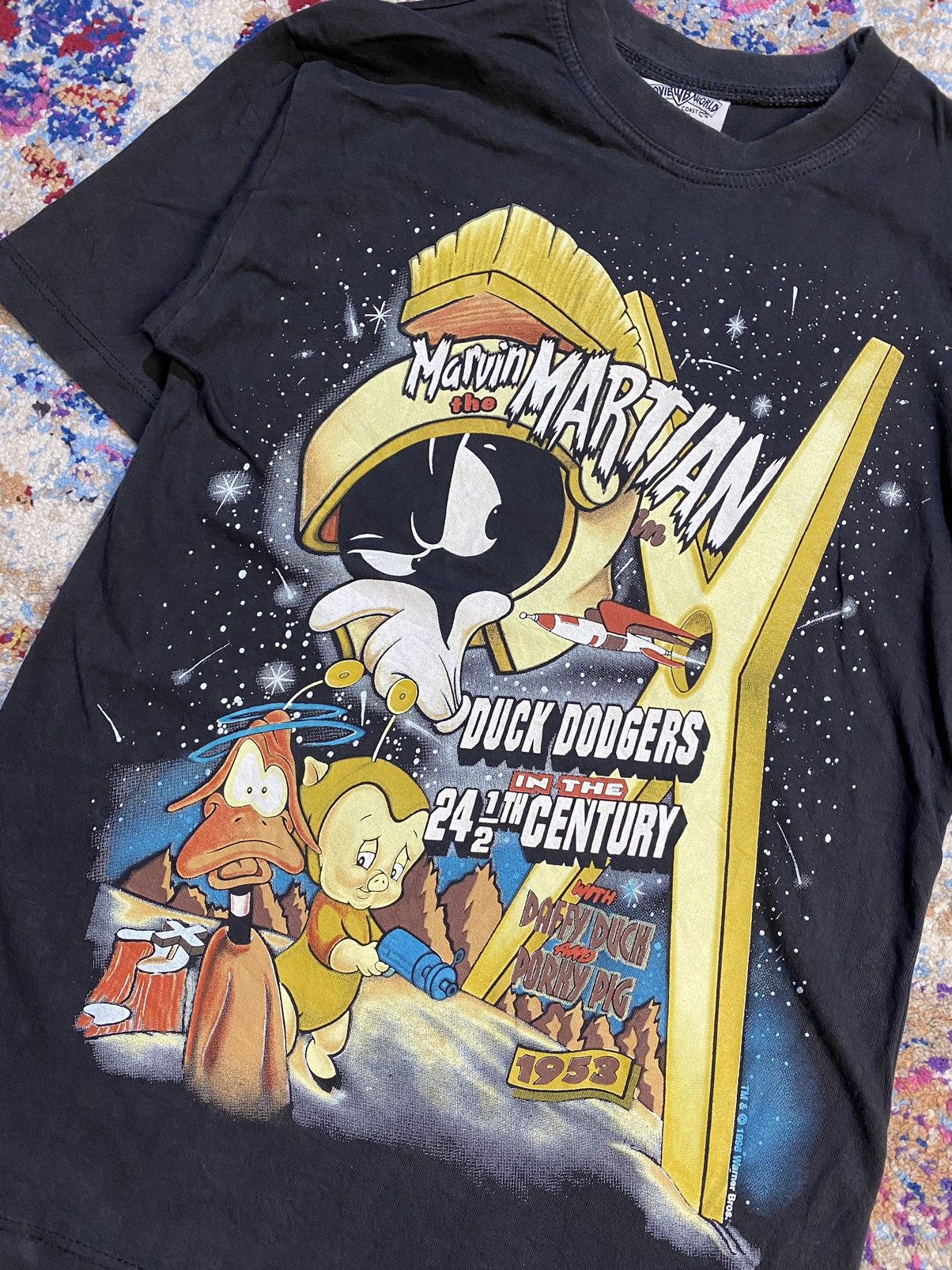 Vintage 1996 WB Movie World Duck Dodgers In The 24½th Century Size US S / EU 44-46 / 1 - 3 Thumbnail