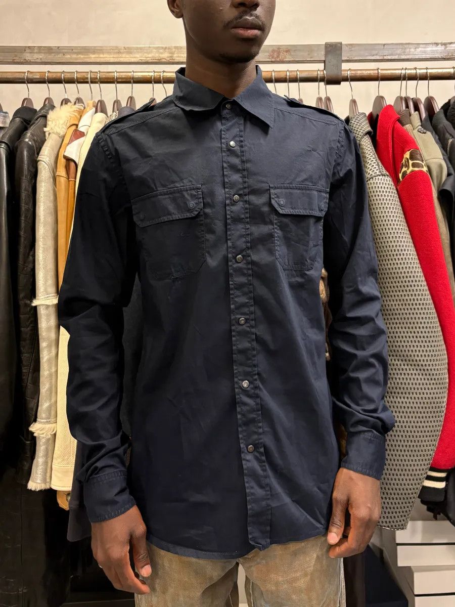 Designer × Prada × Vintage 2000s Prada Linea Rossa Navy Italian Shirt Size US S / EU 44-46 / 1 - 2 Thumbnail