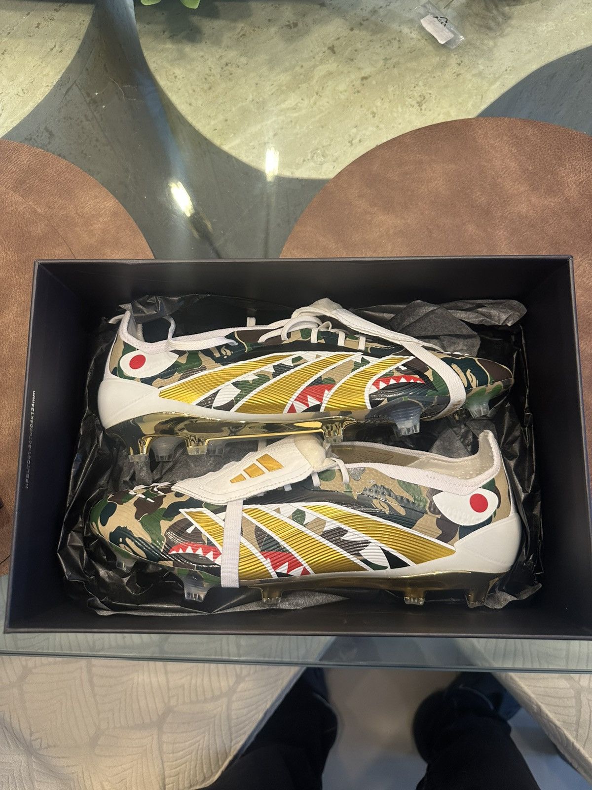 Adidas × Bape adidas Predator Elite Foldover Tongue FG Bape Green Camo Size US 9.5 / EU 42-43 - 1 Thumbnail