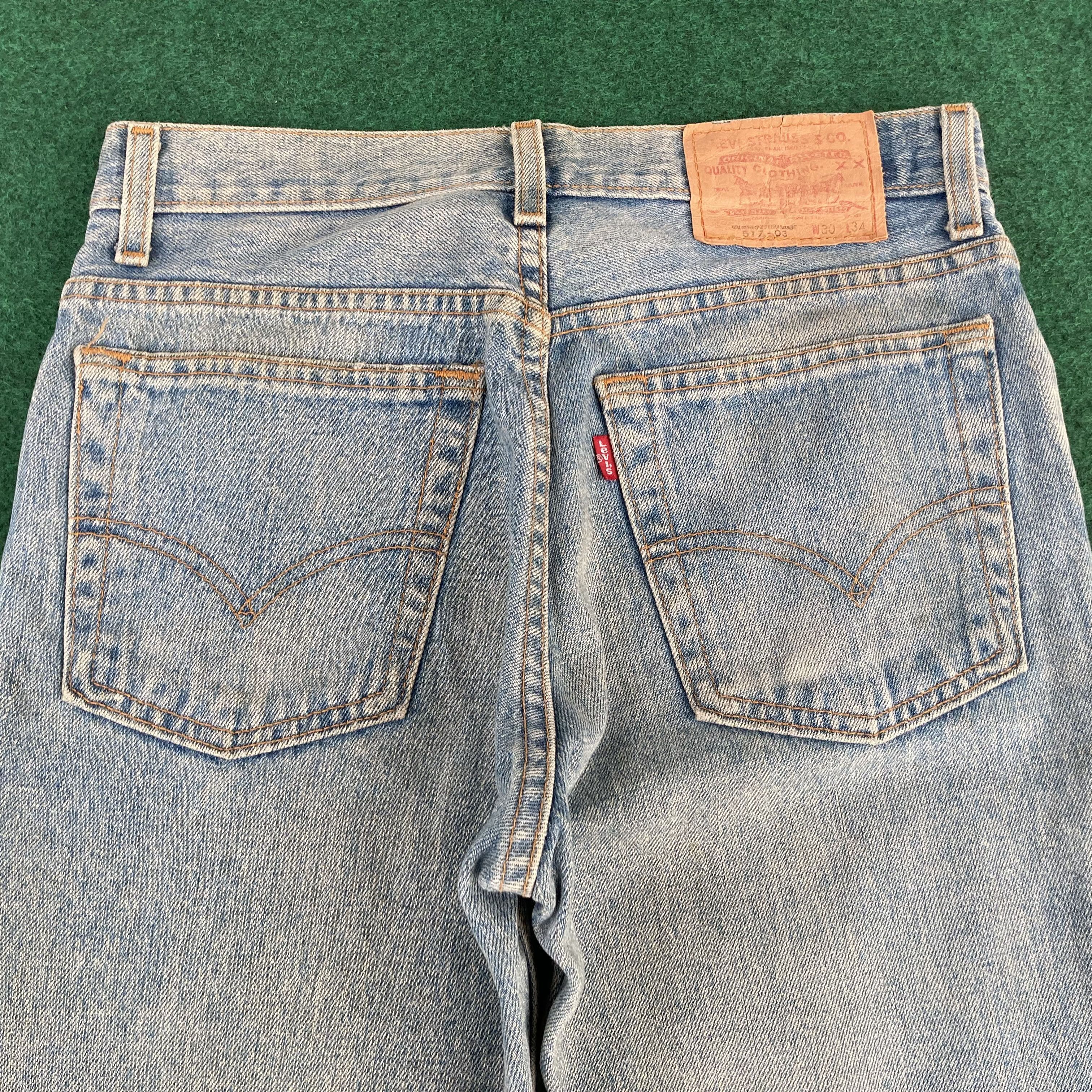 Levi's Vtg Levis 517 Denim Bootcut Sz 29 Faded Punk Grunge Jeans Size US 29 - 10 Thumbnail