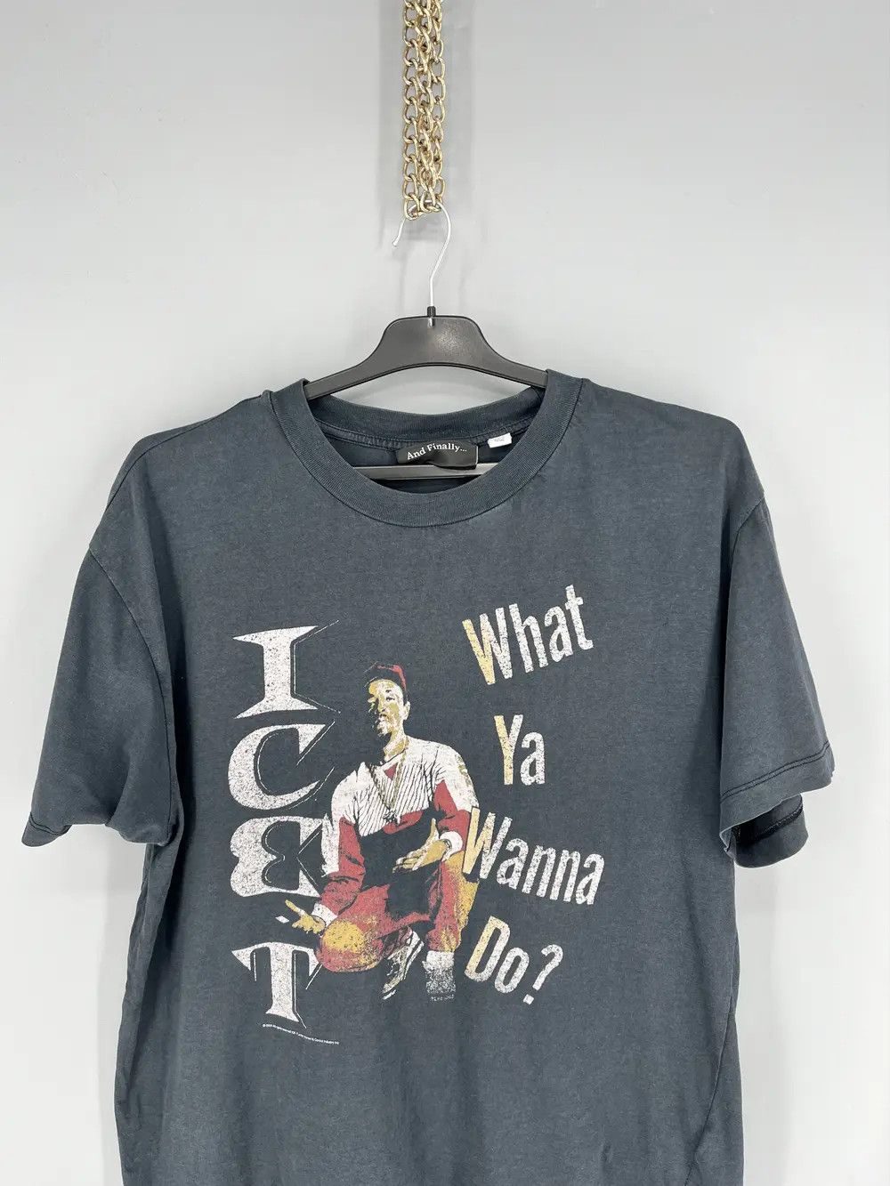 Band Tees Topshop And Finally Ice T Gray Graphic Tee Short Sleeve Size US L / EU 52-54 / 3 - 6 Thumbnail