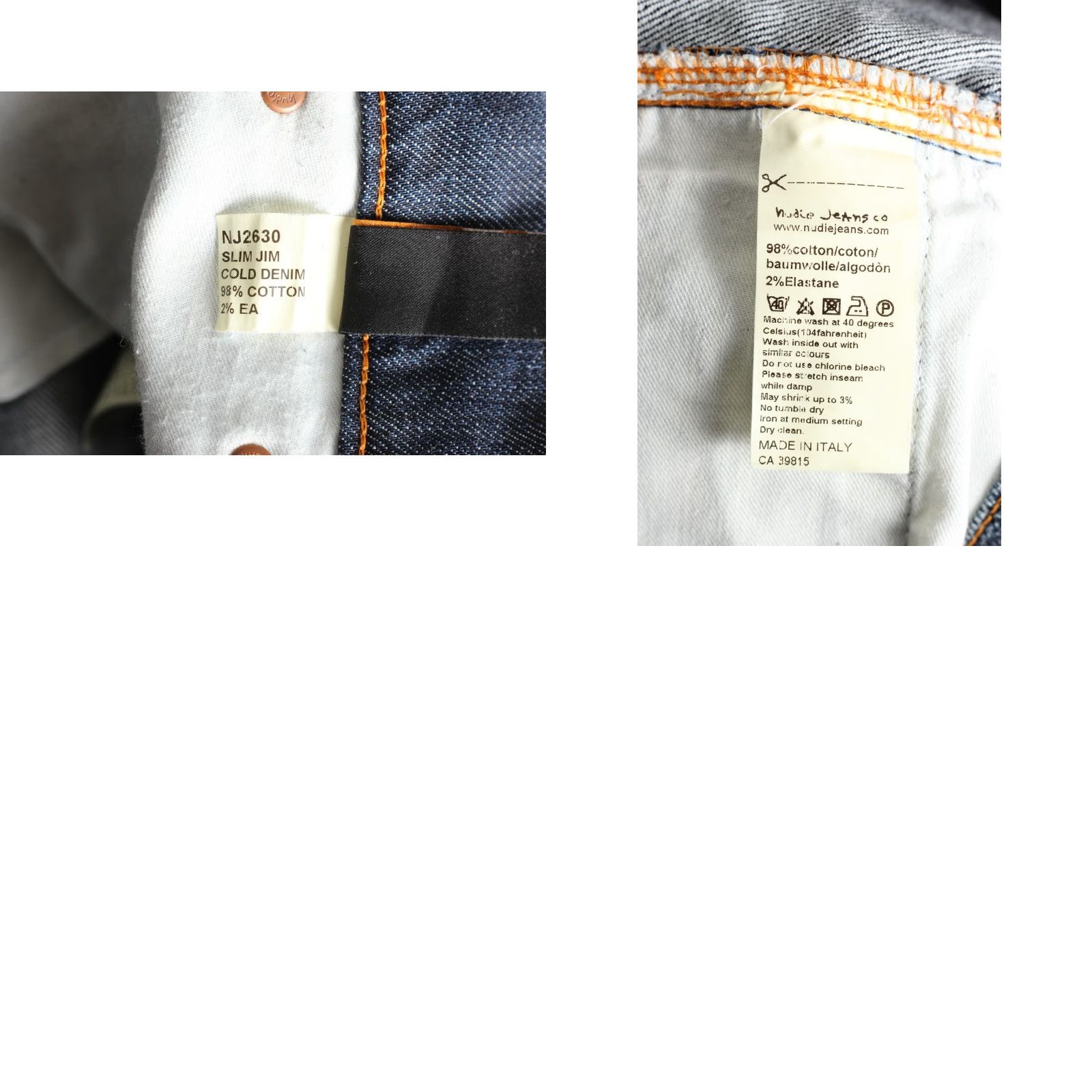 Nudie Jeans NUDIE JEANS SLIM JIM Cold Denim Jeans Men W33 L32 Stretch Regular Straight Jeans Size US 33 - 8 Thumbnail