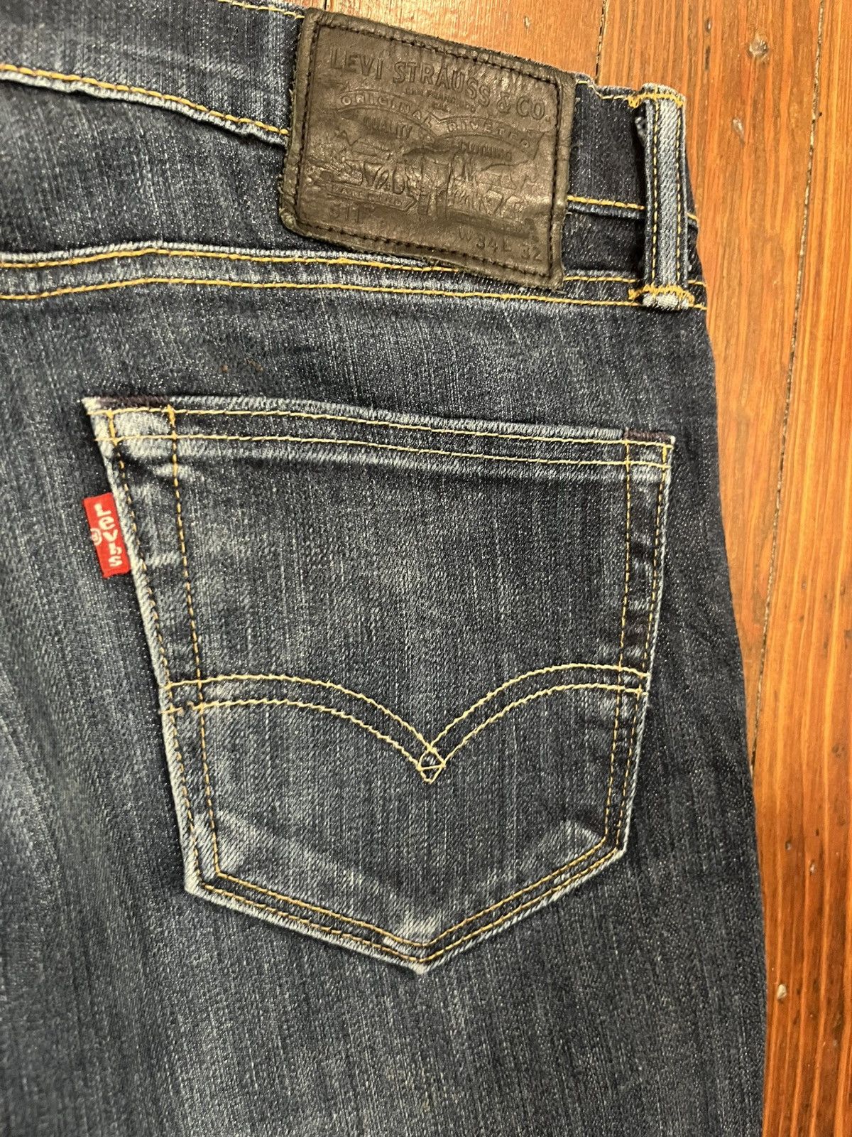 Levi's LEVI'S 510 Jeans Men's W34/L32 Skinny Fit Zip Fly Denim Blue Size US 34 / EU 50 - 4 Thumbnail