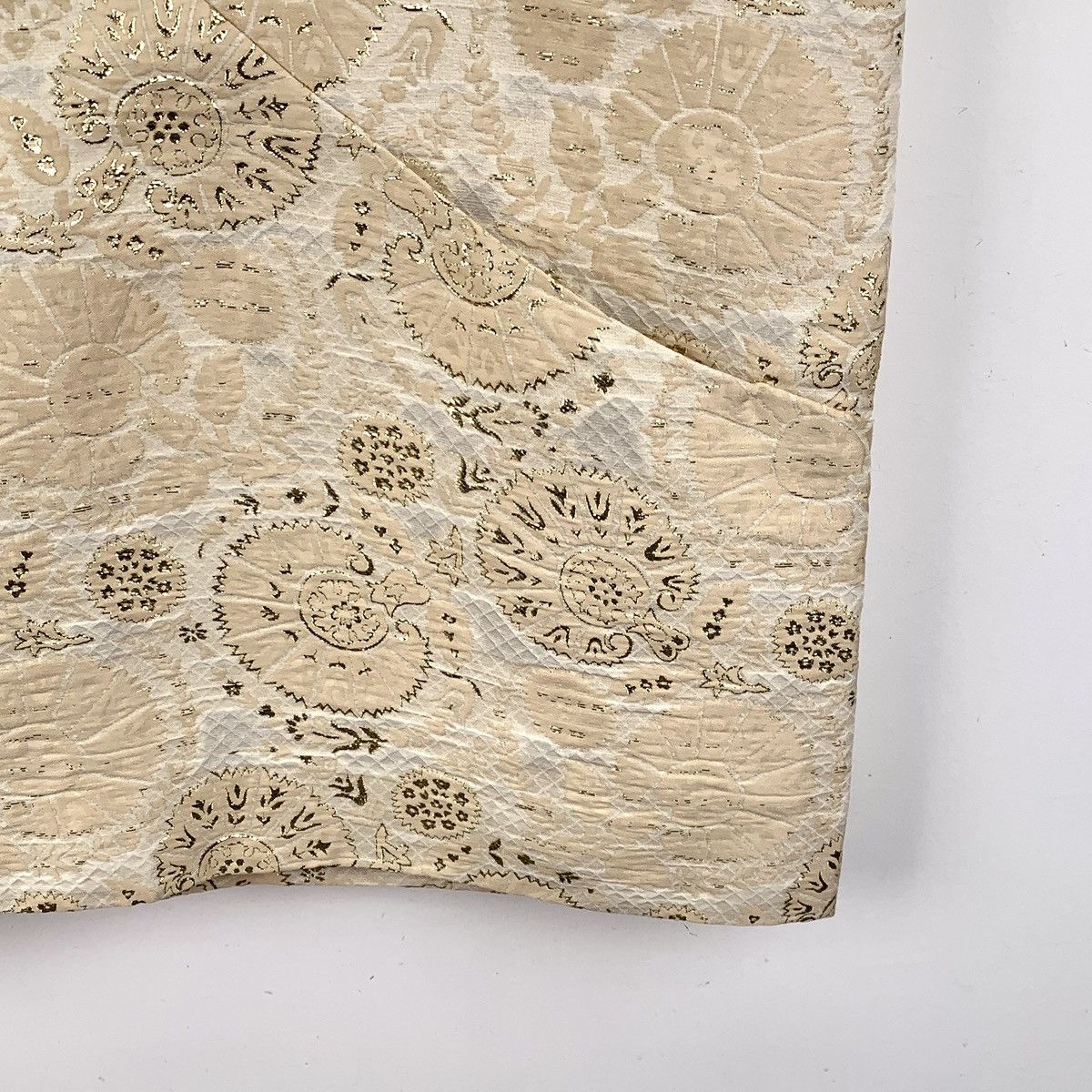 Chloe Chloe Jacquard Gold Thread Printed Short Sleeve Dress K26WX Size S / US 4 / IT 40 - 4 Thumbnail