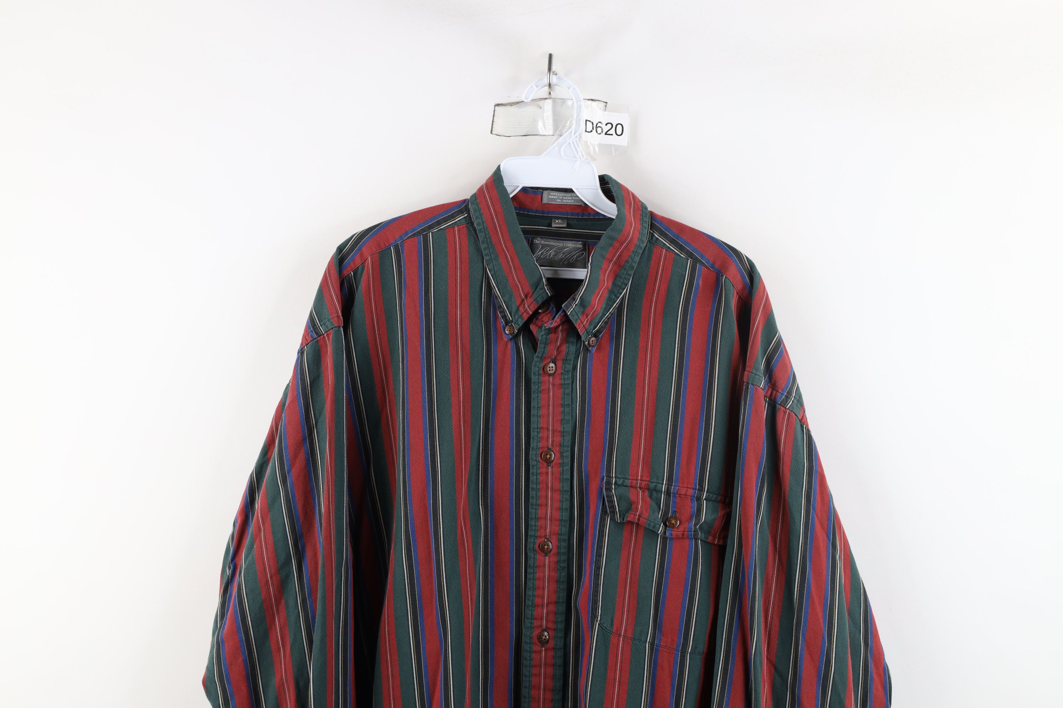 Vintage Vintage 90s Streetwear Striped Collared Button Down Shirt Size US XL / EU 56 / 4 - 2 Thumbnail