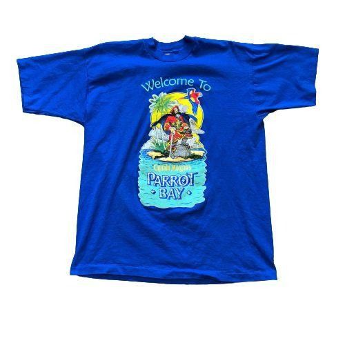 Fruit Of The Loom Vintage Captain Morgan's Parrot Bay Blue T-Shirt - Size XL Size US XL / EU 56 / 4 - 1 Thumbnail