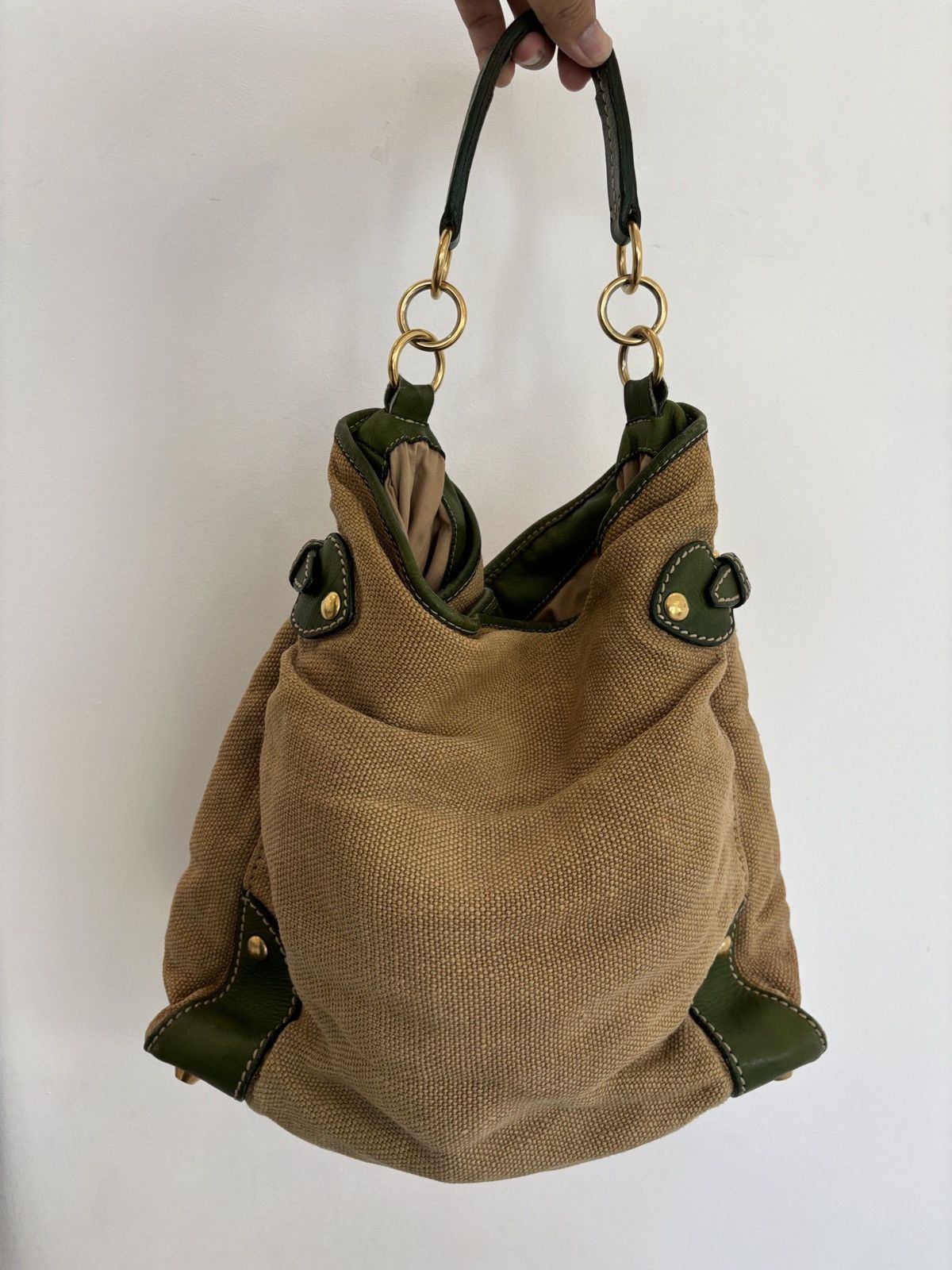 Miu Miu Canvas tote bag.