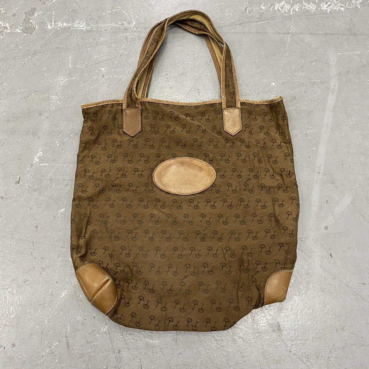 Gucci × Vintage Vtg 70s 80s Gucci Brown Canvas Horsebit Tote Bag Monogram Size ONE SIZE - 1 Thumbnail