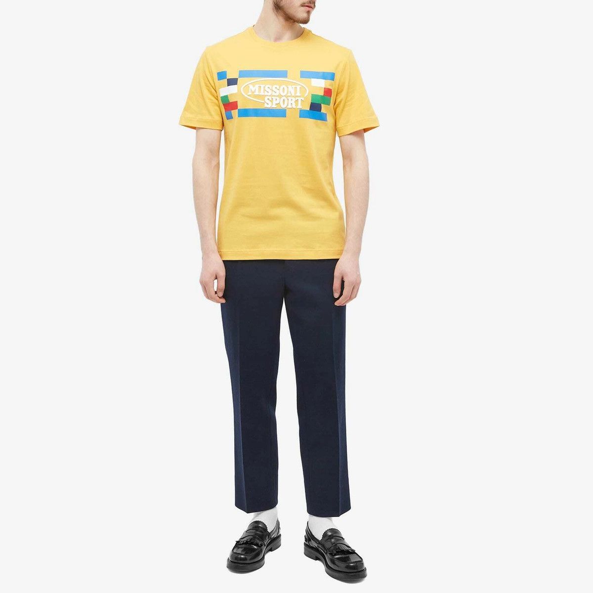 Missoni o1y0225 Logo Crewneck T-Shirt in Yellow Size US XXL / EU 58 / 5 - 5 Thumbnail