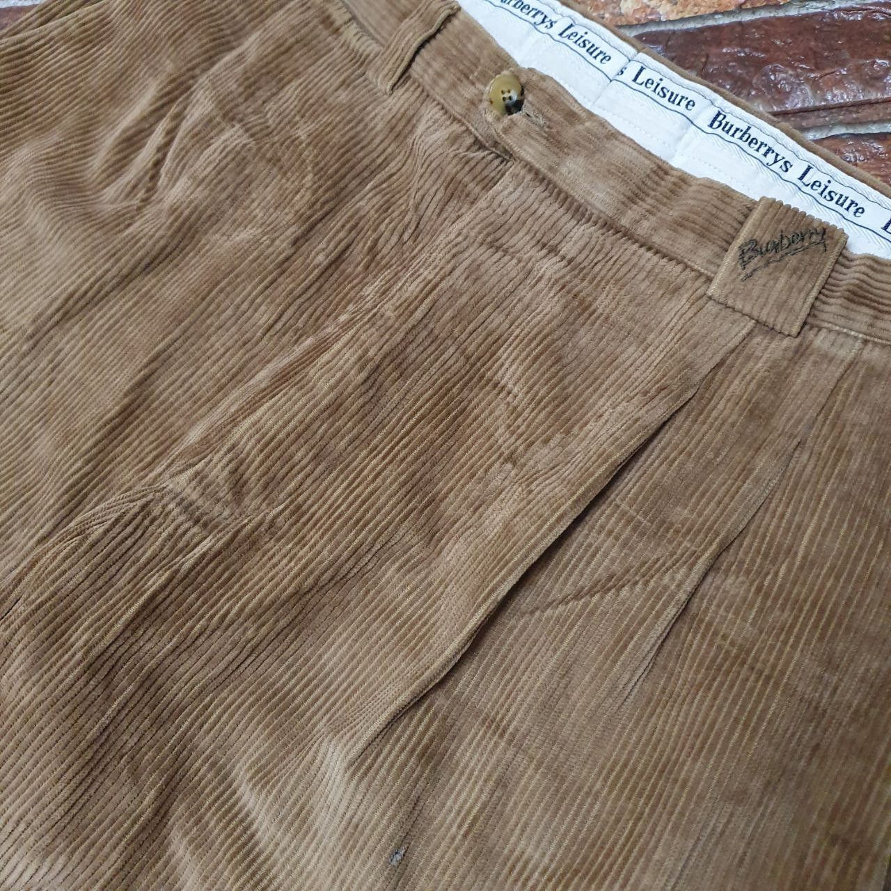 Burberry BURBERRY Corduroy Pants Beige 80s Vintage Trousers A7285 Size US 34 / EU 50 - 3 Thumbnail