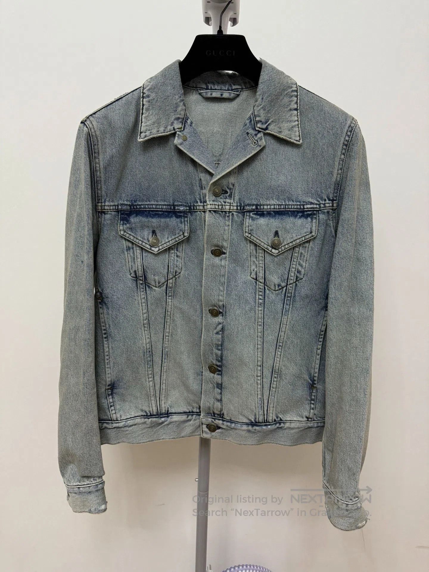 Gucci Gucci GG Flocked Teddy Bear Denim Jacket. Size US S / EU 44-46 / 1 - 2 Thumbnail