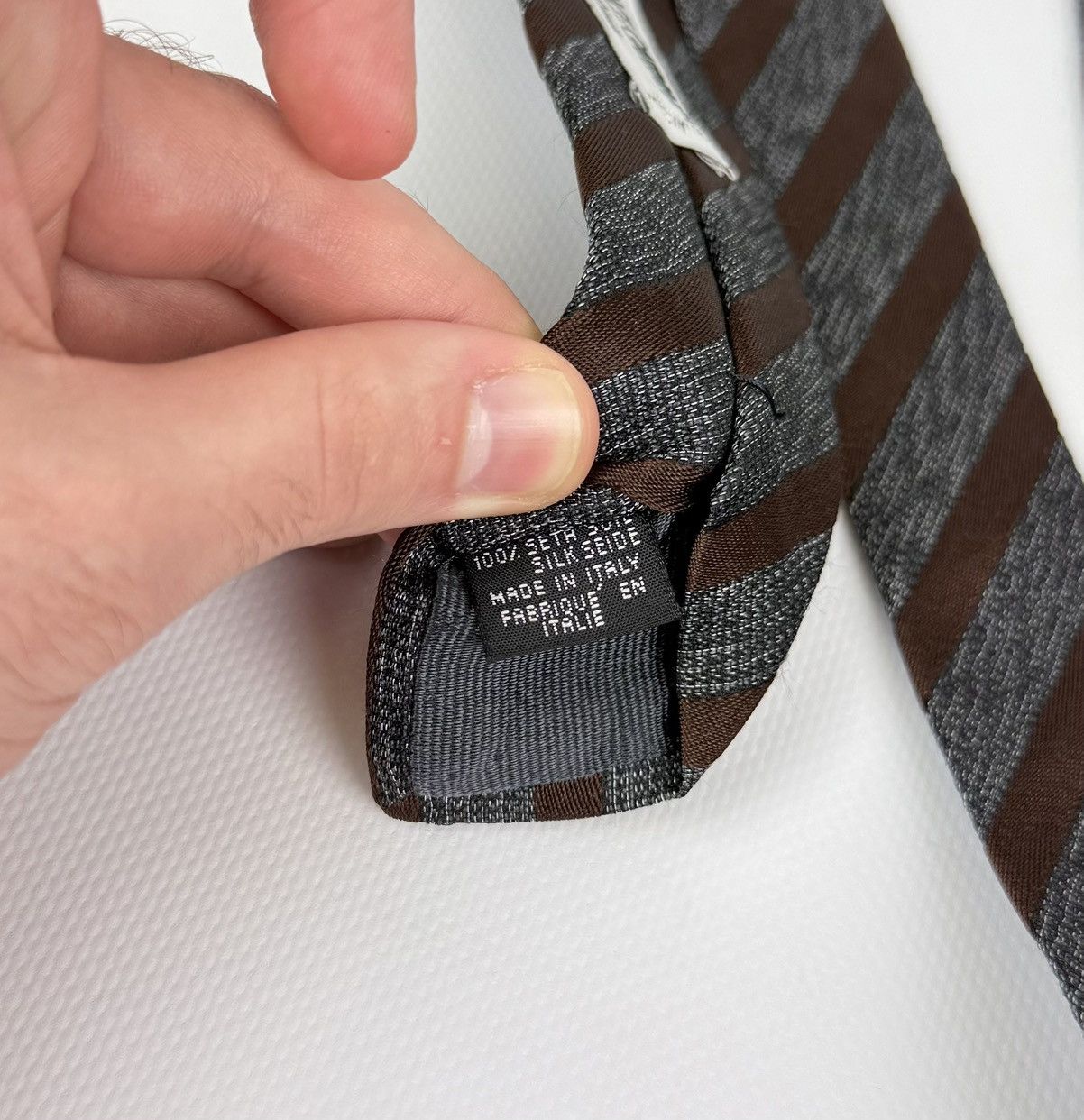 Dolce & Gabbana Dolce & Gabbana 100% silk Tie Gray Brown Necktie for Men Top Size ONE SIZE - 8 Thumbnail