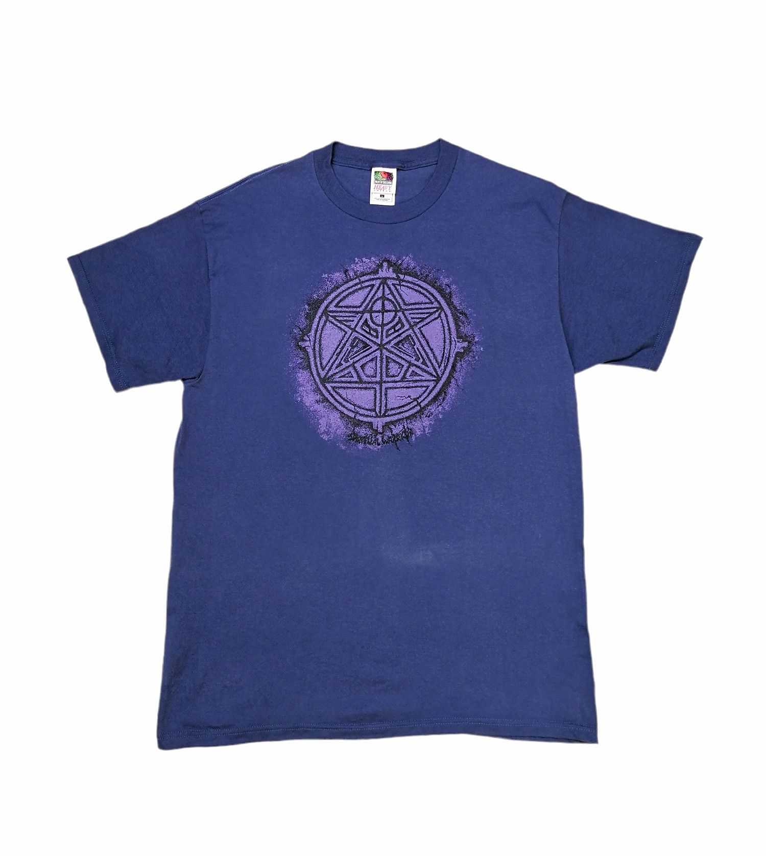 Fruit Of The Loom × Vintage Vintage Spiritual Warrior T-Shirt Pentagram Logo Size US M / EU 48-50 / 2 - 1 Thumbnail