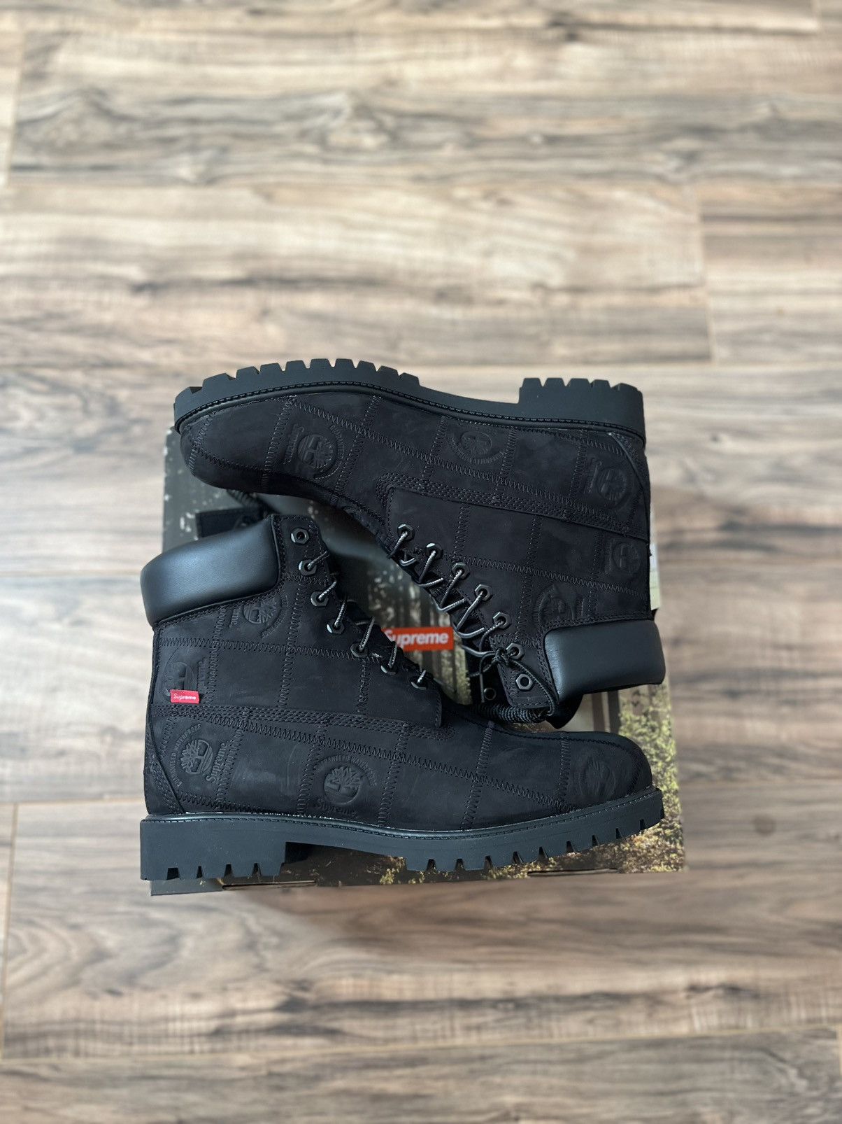 Supreme × Timberland Supreme Patchwork Timberland 6” Premium Waterproof Boot Size US 12 / EU 45 - 1 Thumbnail