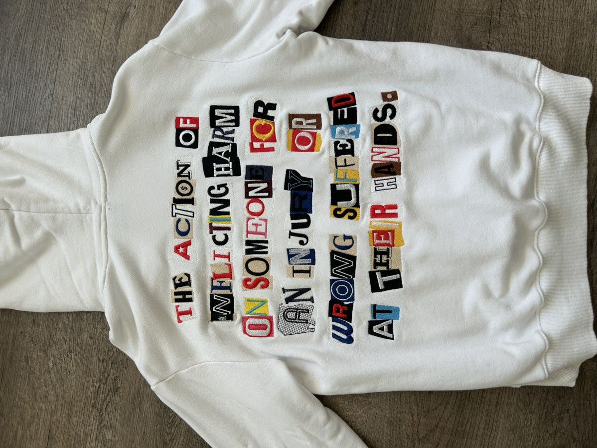 Revenge Revenge Ransom Note Hoodie White 1/100 Size US M / EU 48-50 / 2 - 8 Thumbnail