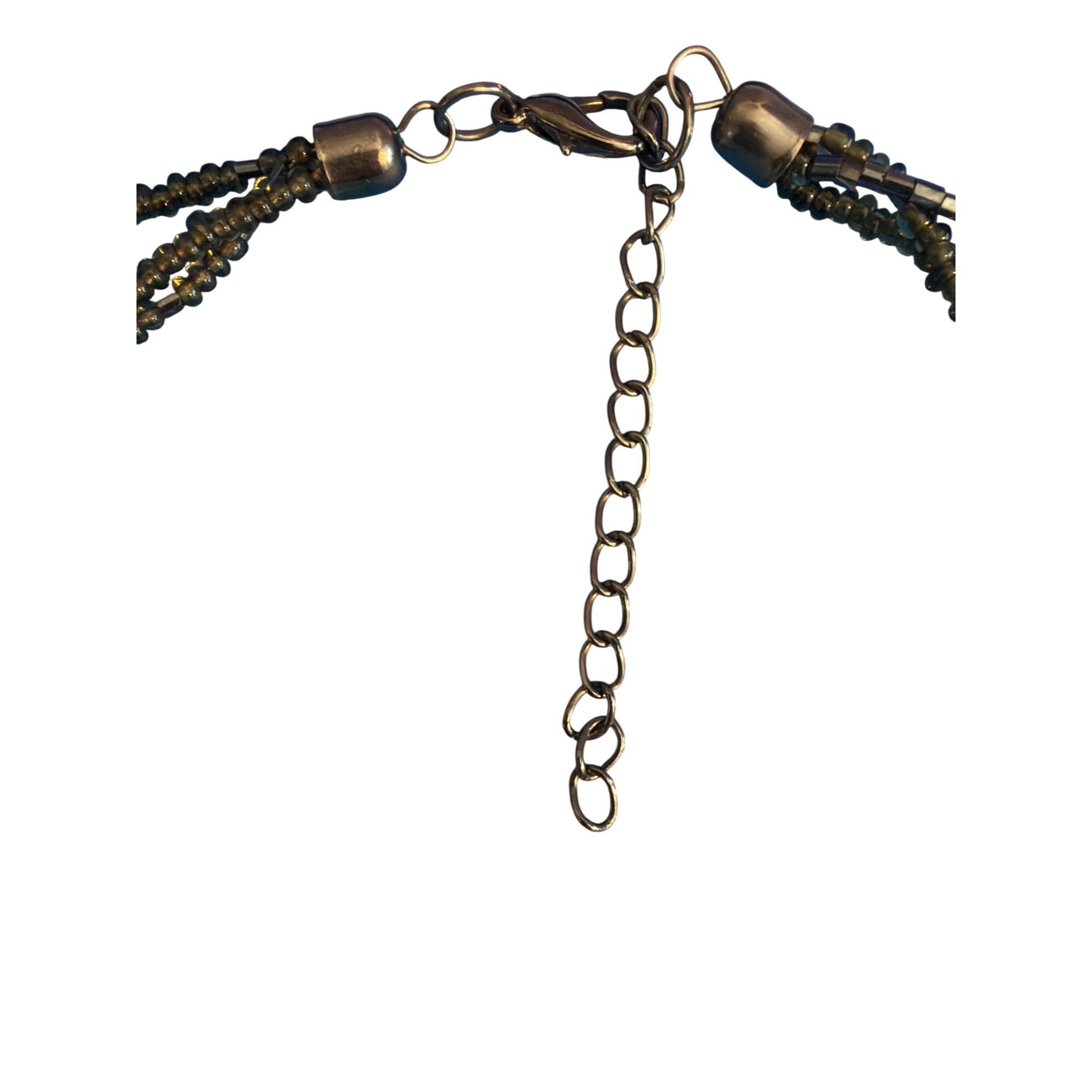 Other Black Glass Shell Seed Bead Multi Strand Necklace Round Dich Size ONE SIZE - 4 Thumbnail