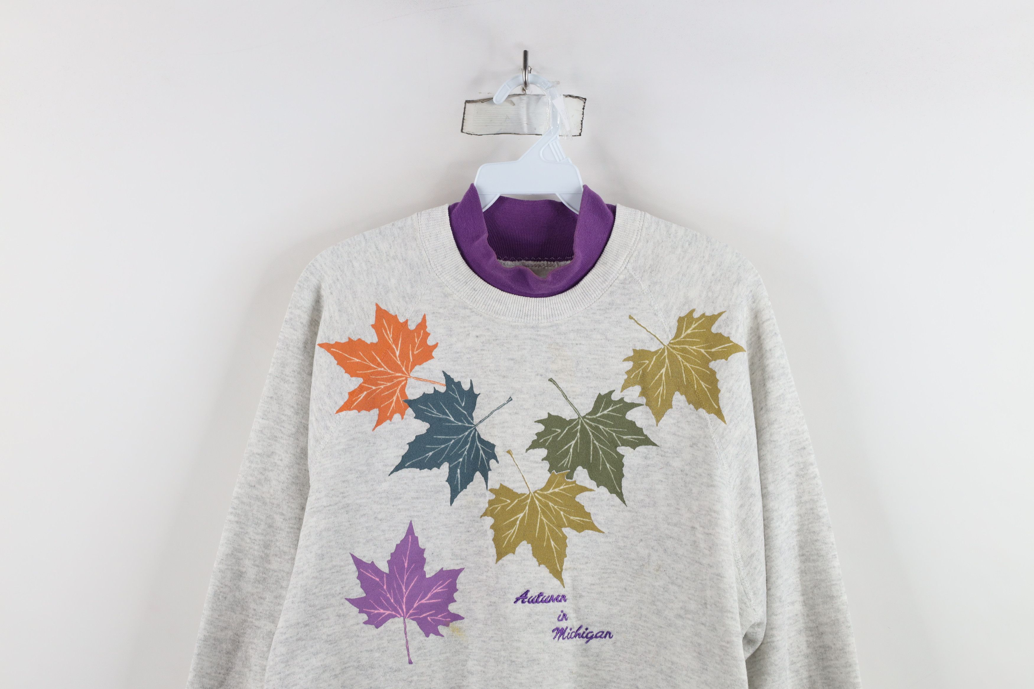 Vintage Vintage 90s Streetwear Autumn In Michigan Sweatshirt USA Size L / US 10 / IT 46 - 2 Thumbnail