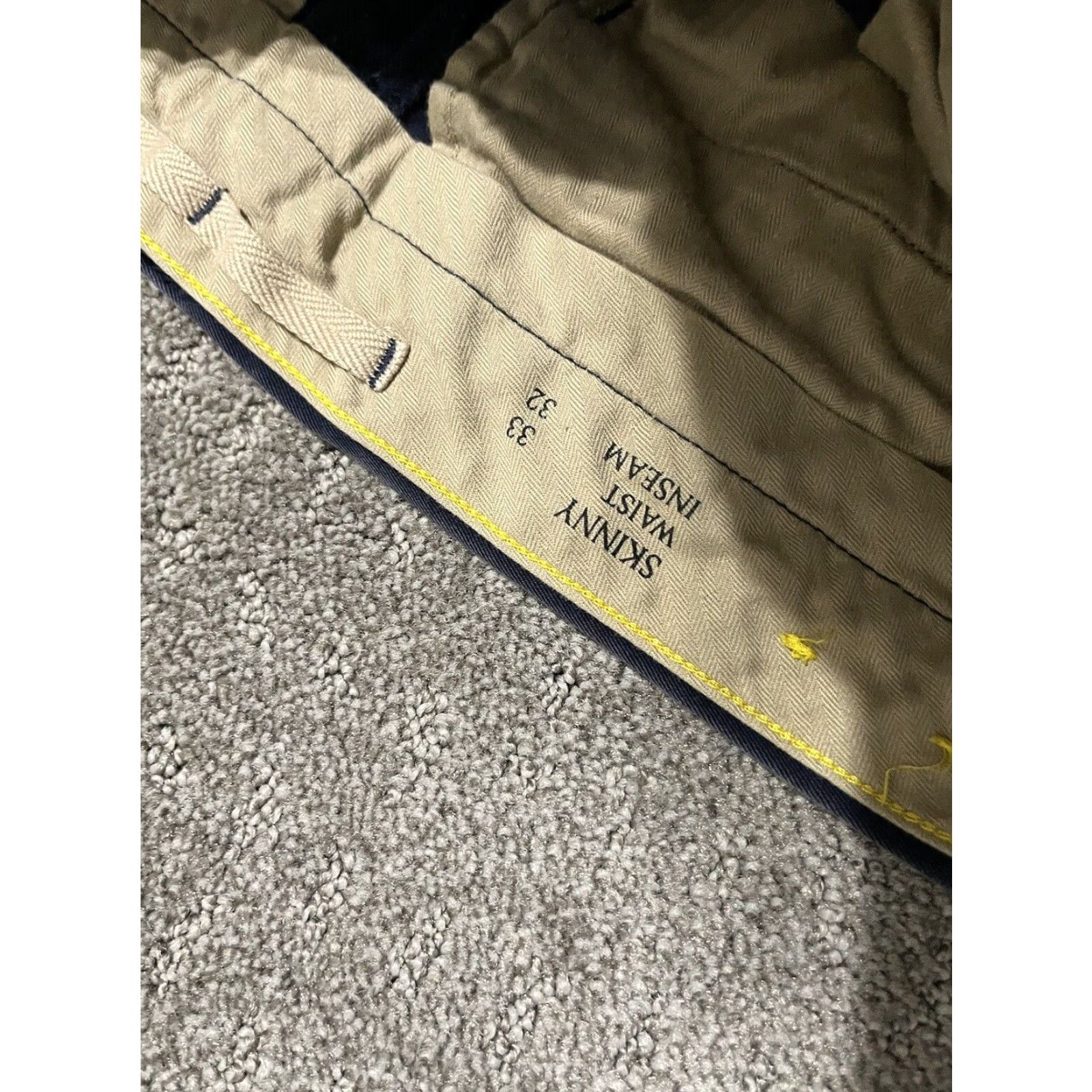 Banana Republic VINTAGE Banana Republic Men's Skinny Fit Chino Pants 33x32 Blue Stretch Casual Office Smart Size US 33 - 7 Thumbnail