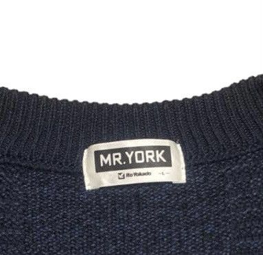 Japanese Brand Vintage Patchwork Wool Knit Cardigan Sweater By MR.YORK Size US L / EU 52-54 / 3 - 4 Thumbnail