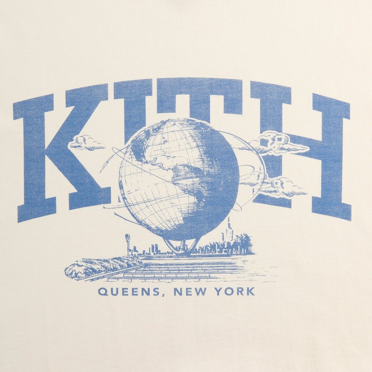 Kith Kith & Kin Queens Unisphere Vintage Tee - Sandrift Size XL Size US XL / EU 56 / 4 - 5 Thumbnail